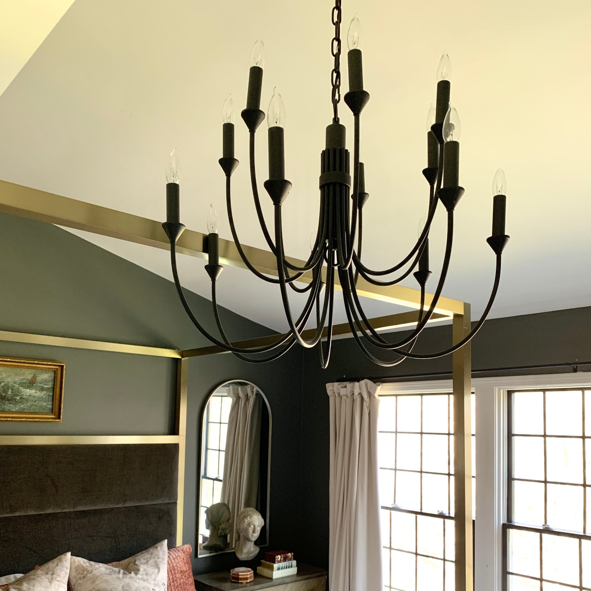 Onyx Vintage Industrial Black Chandelier - Letslighting