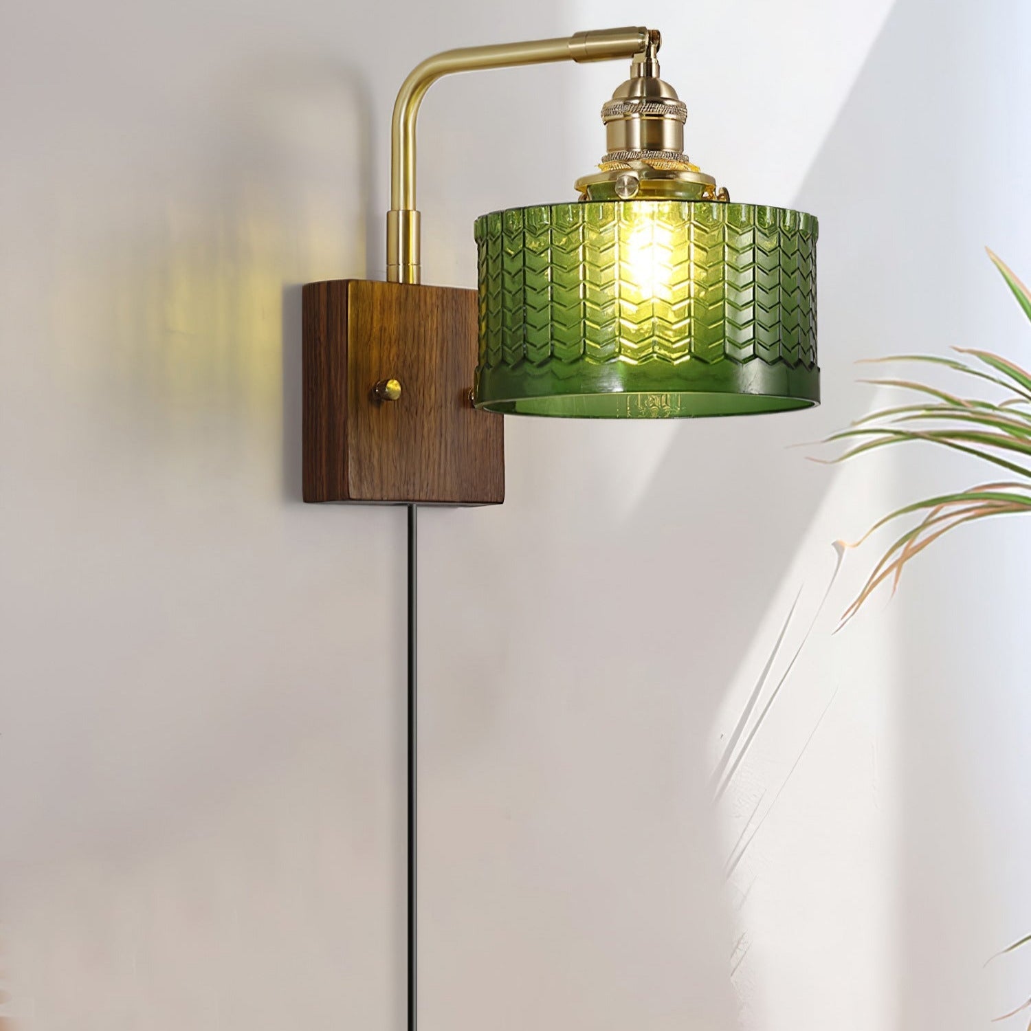 Valentina Emerald Glow Wall Lamp  Plug-In