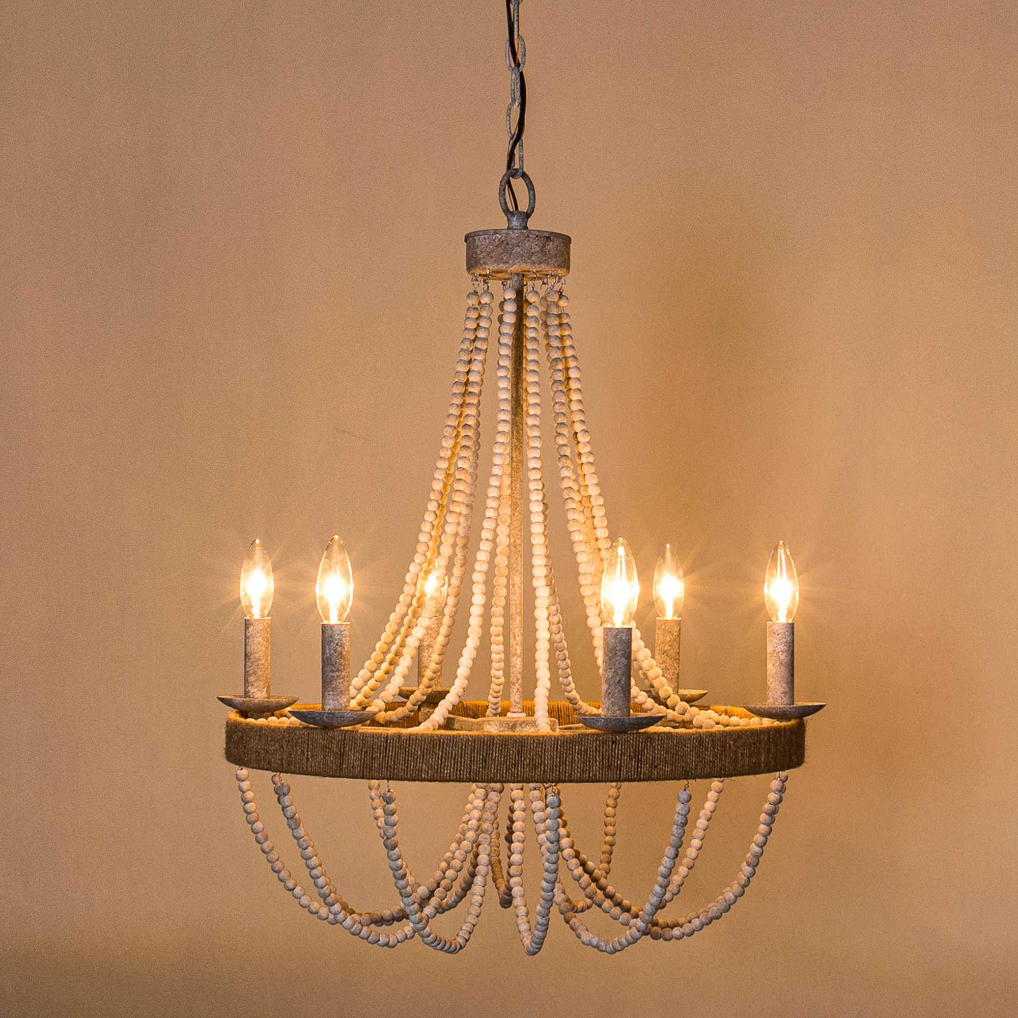 Rise Vintage Traditional Wooden Chandelier - Letslighting