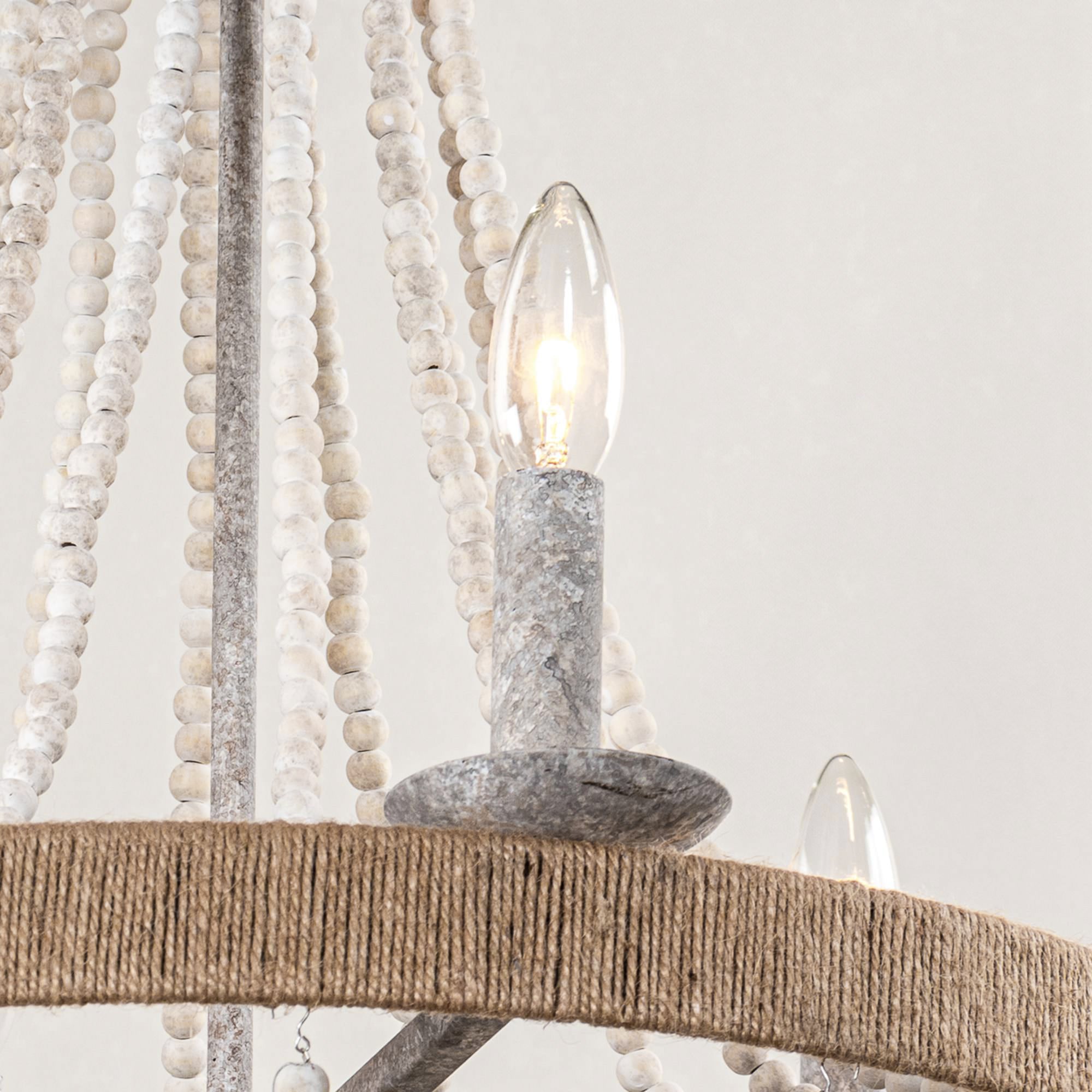 Rise Vintage Traditional Wooden Chandelier - Letslighting