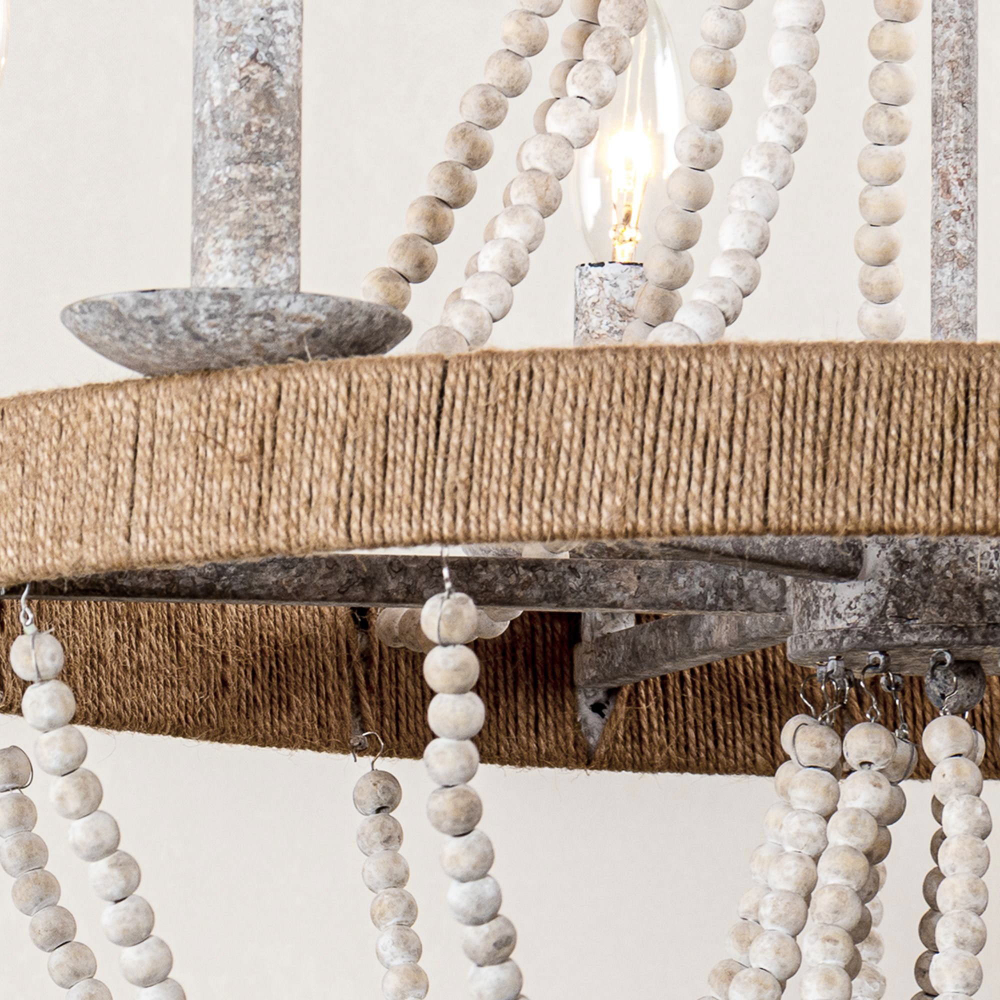 Rise Vintage Traditional Wooden Chandelier - Letslighting