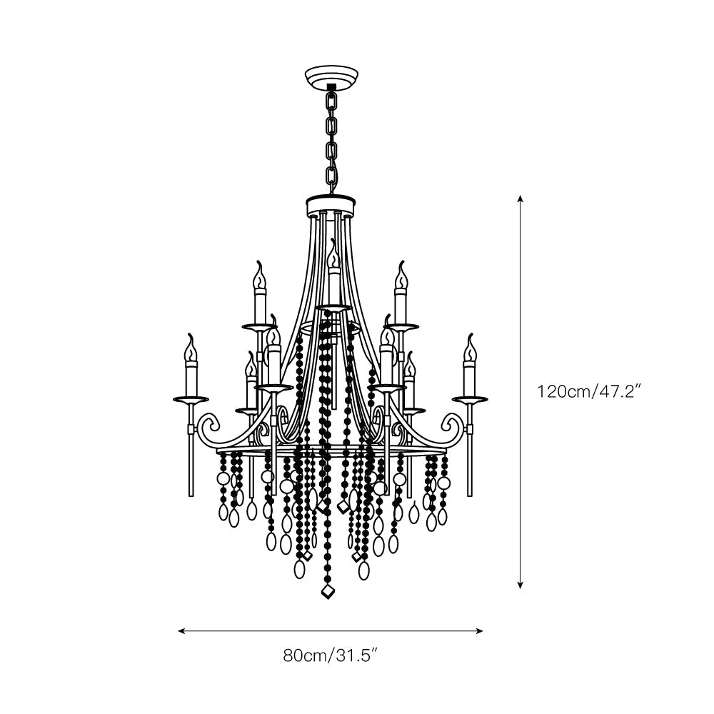 Trove Postmodern Luxury Natural Metal Alabaster Chandelier - Letslighting