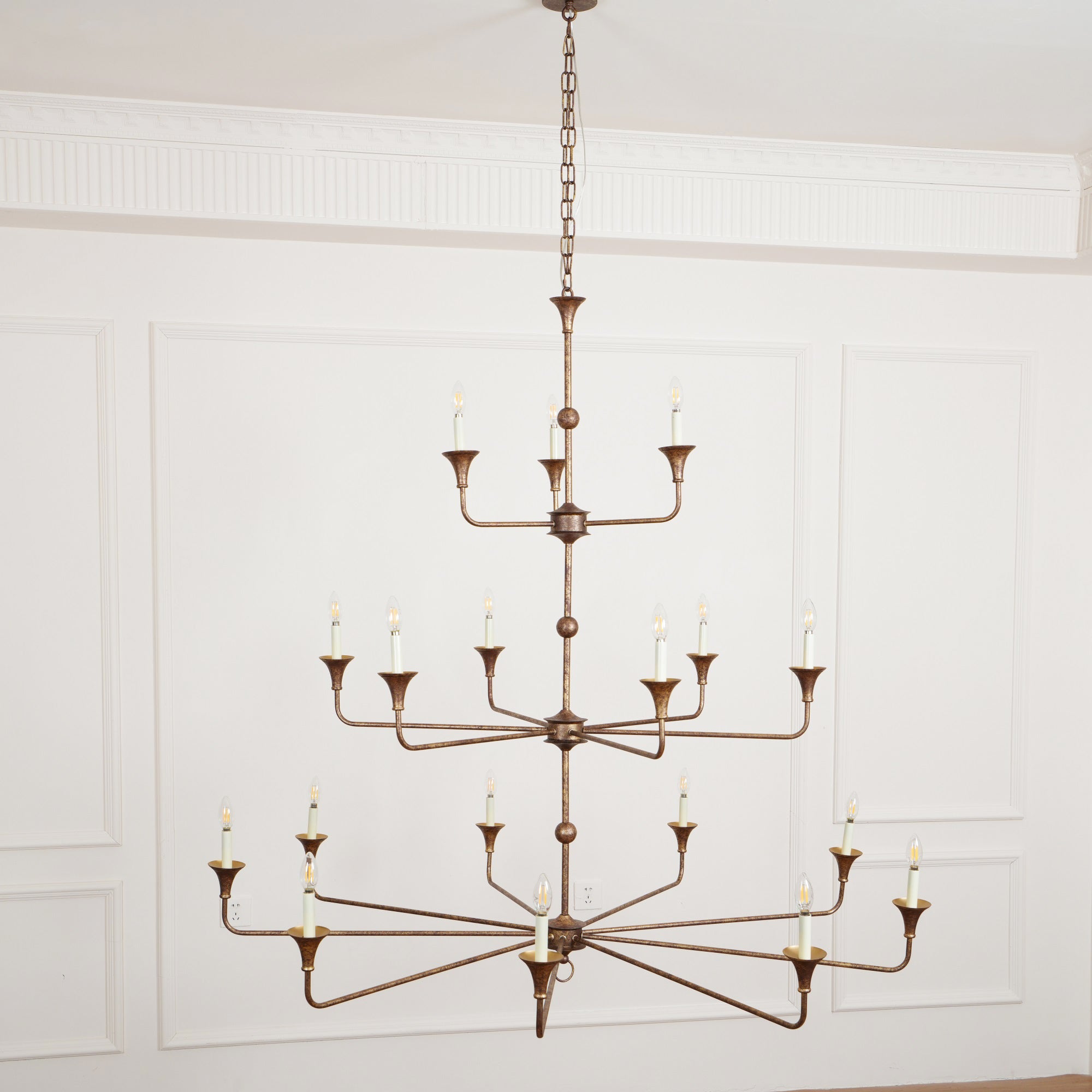 Wisp Grande Vintage Industrial Bronze Chandelier - Letslighting