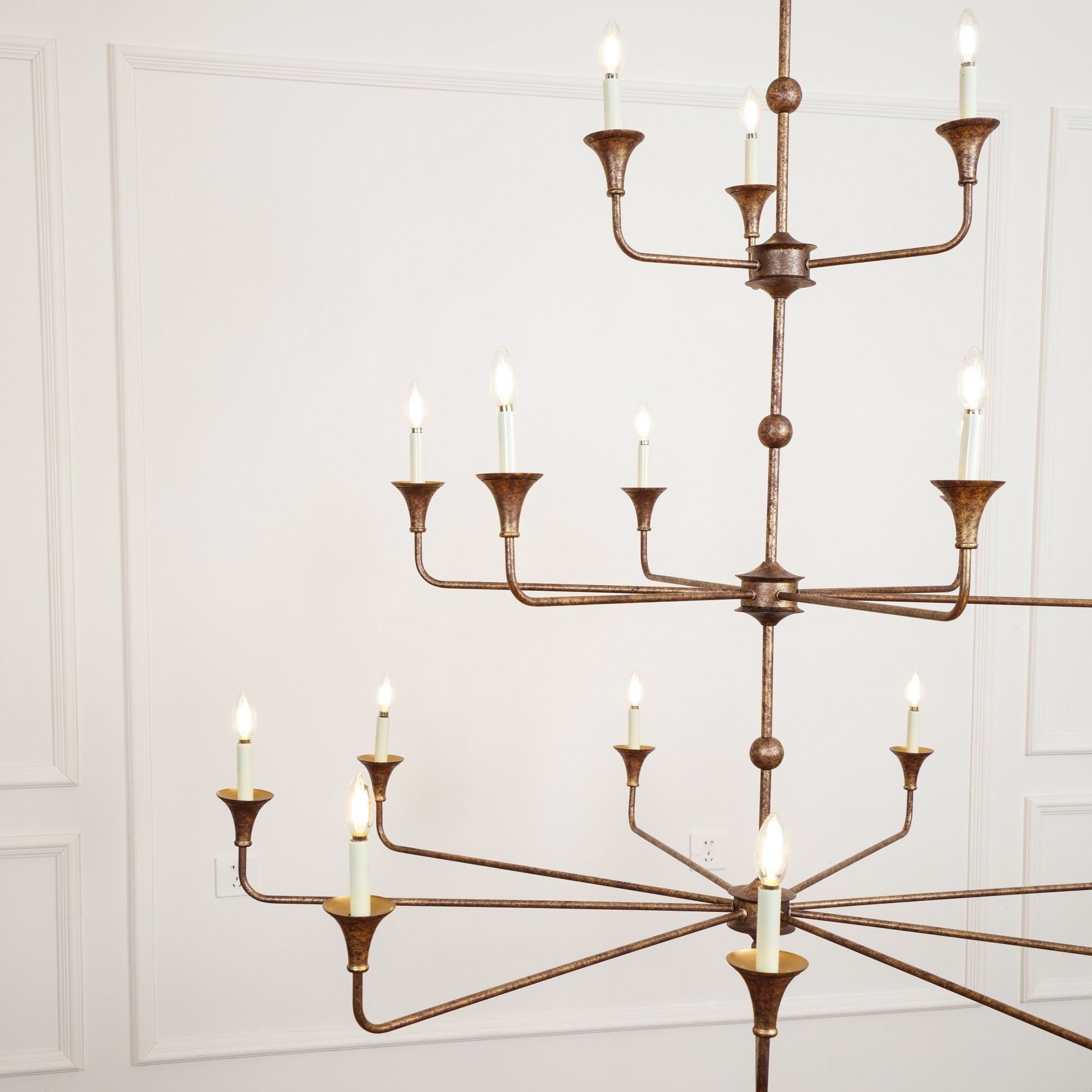Wisp Grande Vintage Industrial Bronze Chandelier - Letslighting