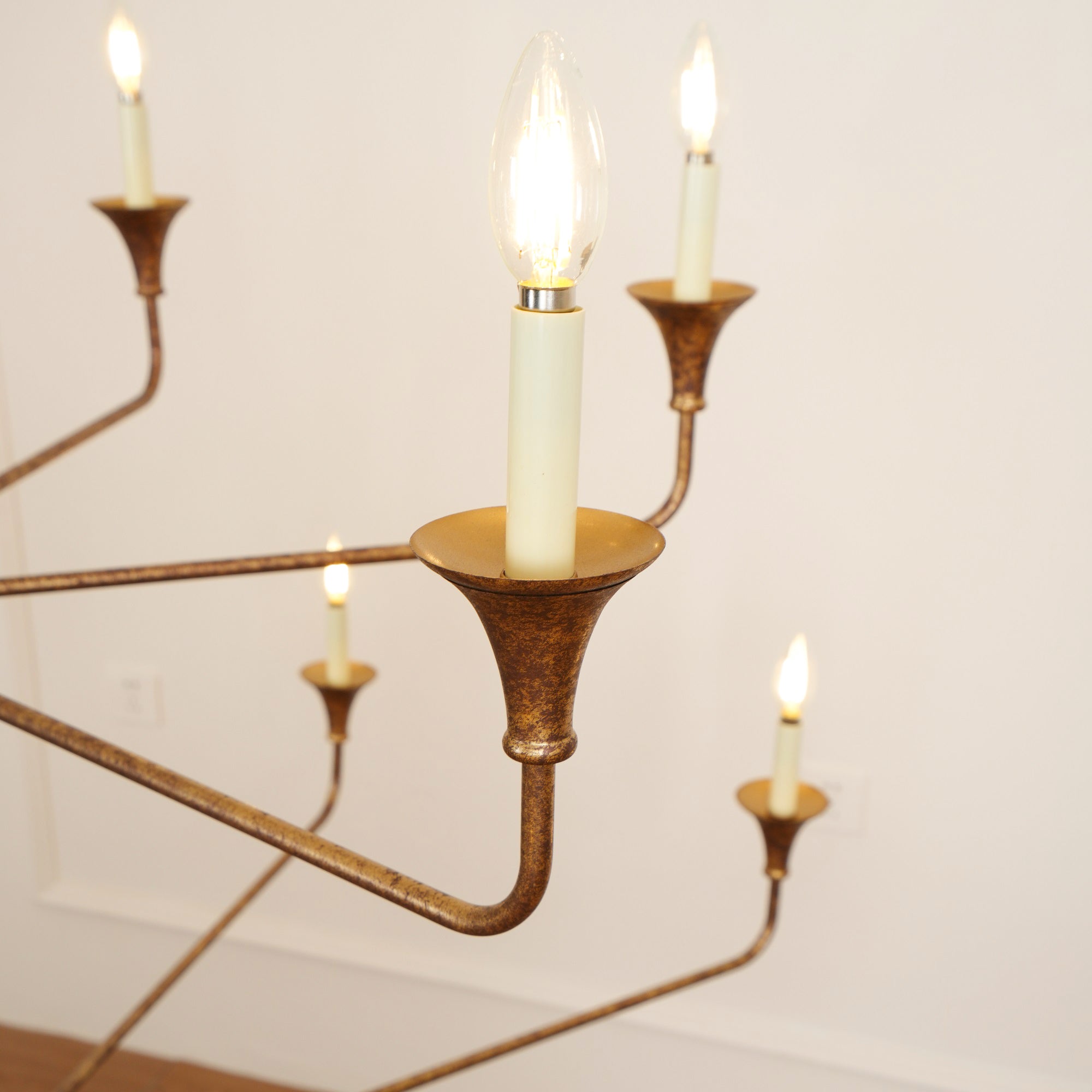 Wisp Grande Vintage Industrial Bronze Chandelier - Letslighting