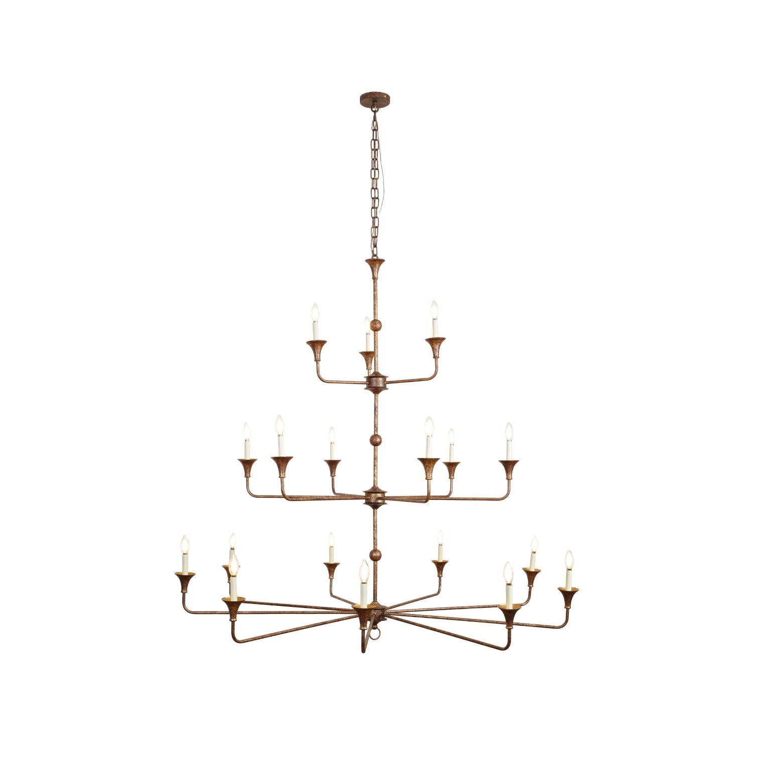 Wisp Grande Vintage Industrial Bronze Chandelier - Letslighting