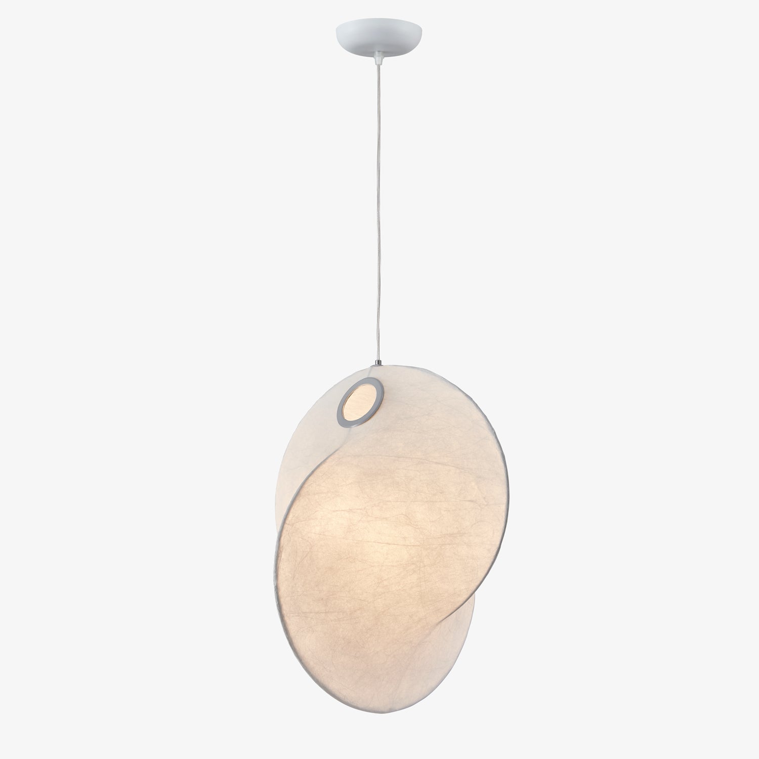 Verine Sculptural Mulberry Silk Pendant Light - Letslighting