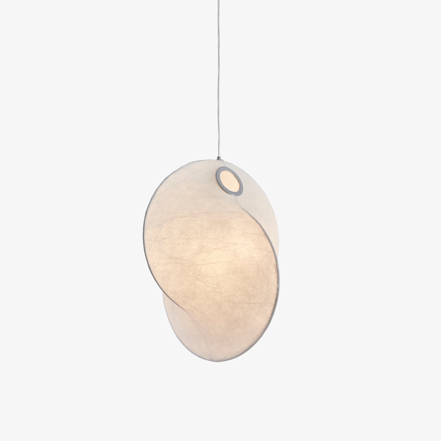 Verine Sculptural Mulberry Silk Pendant Light - Letslighting