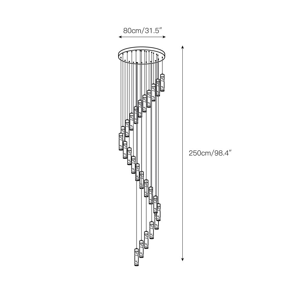 Zeal Modern Minimalist Cascade Alabaster Chandelier - Letslighting