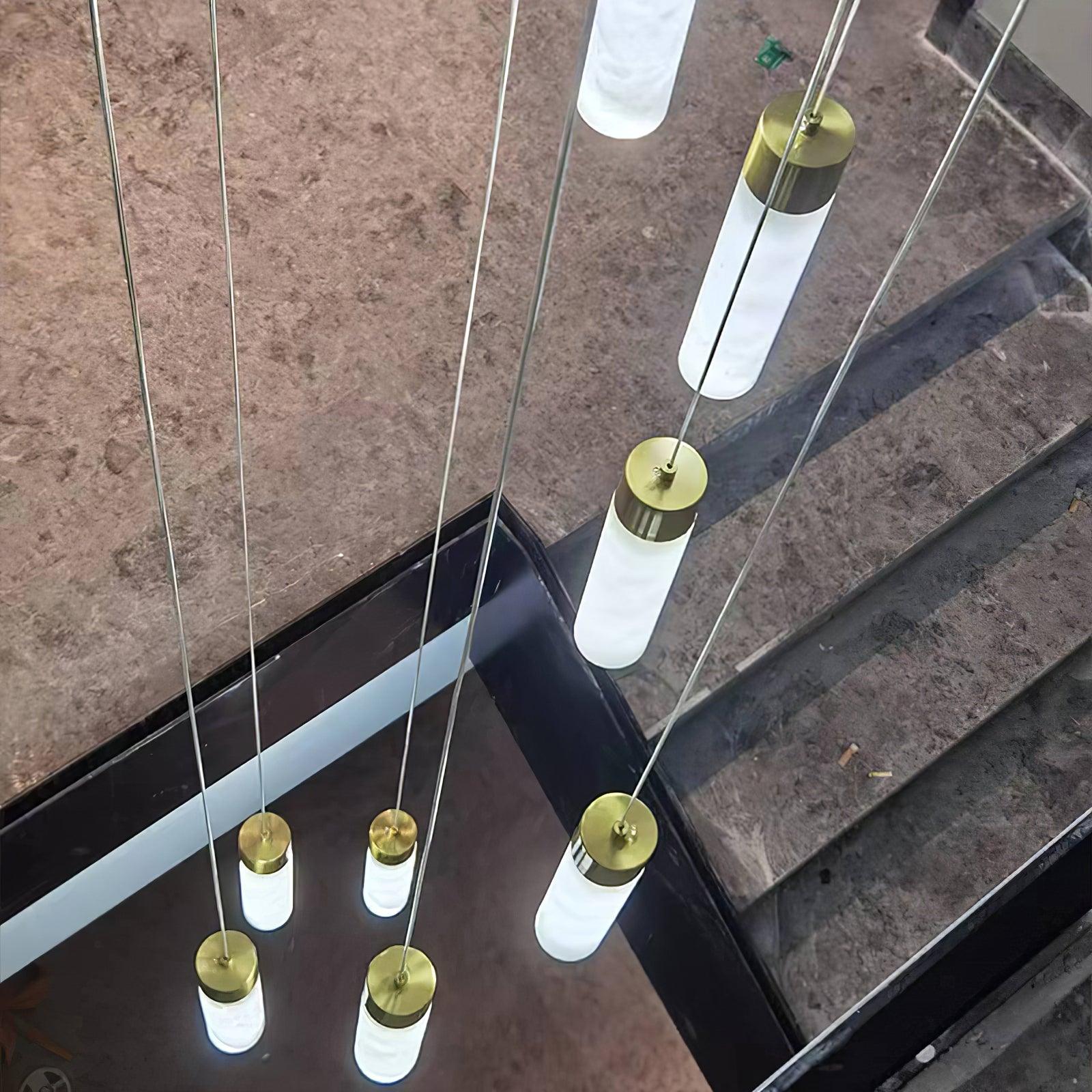 Aurelia  Alabaster Chandelier Staircase