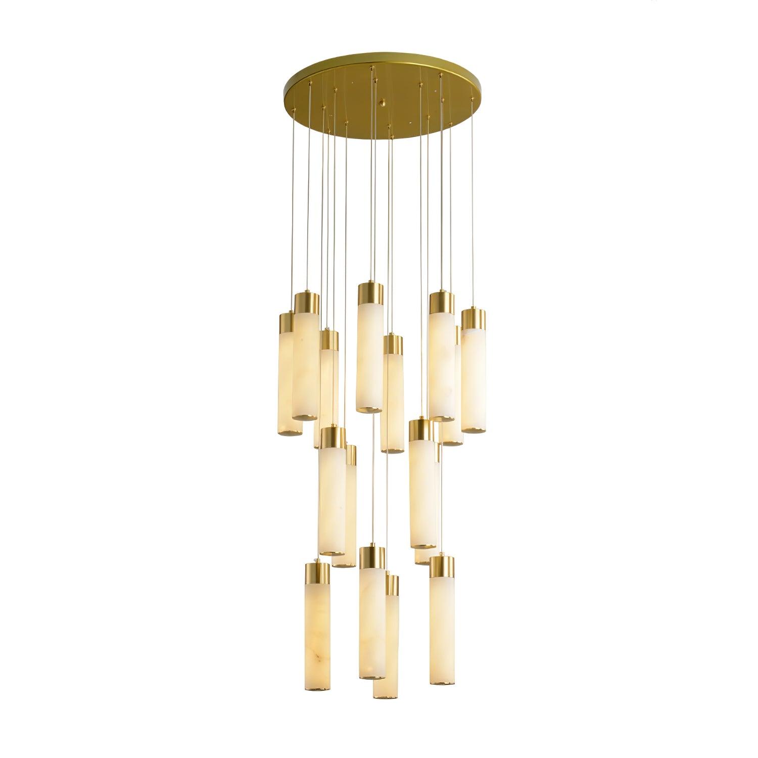 Aurelia  Alabaster Chandelier Staircase
