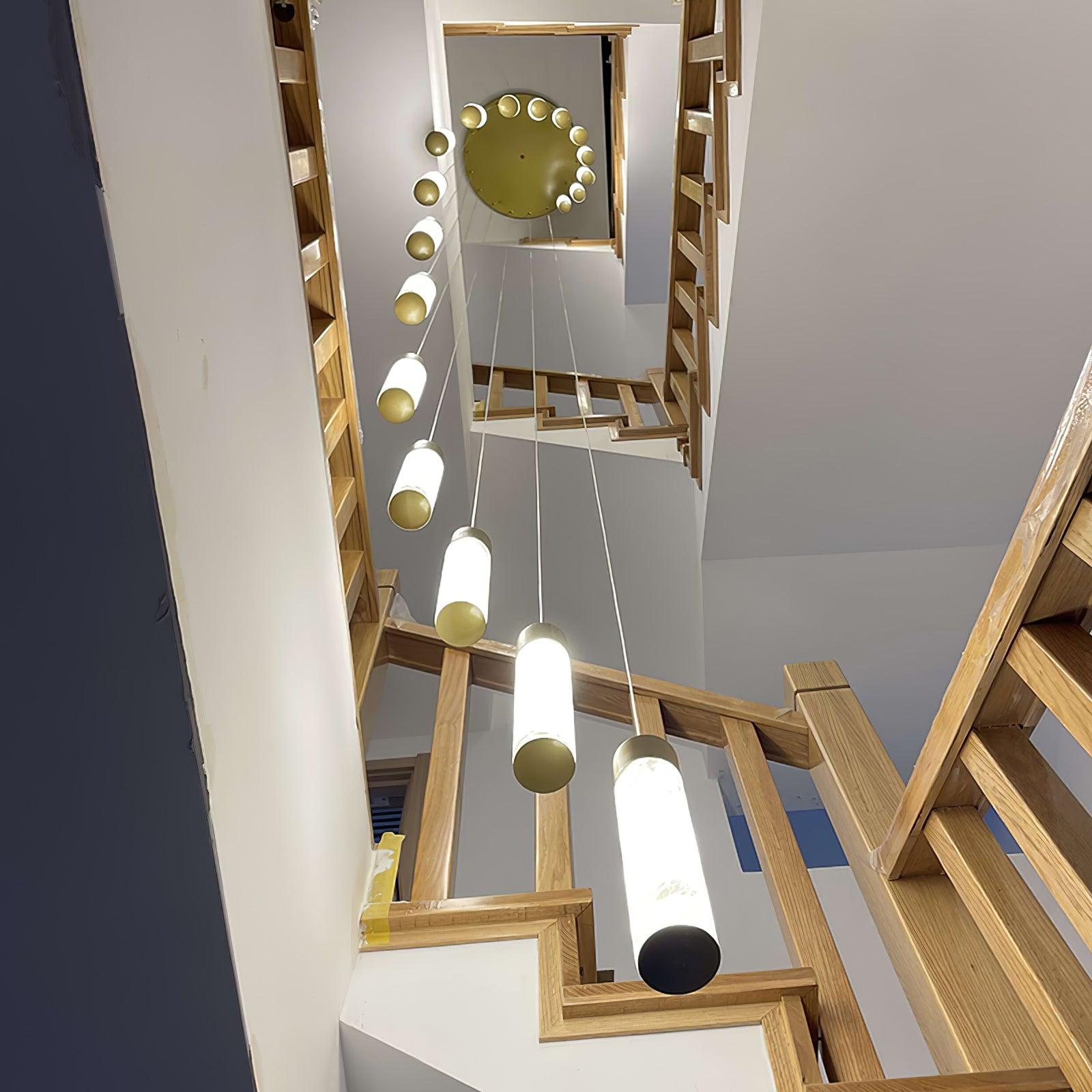 Aurelia  Alabaster Chandelier Staircase