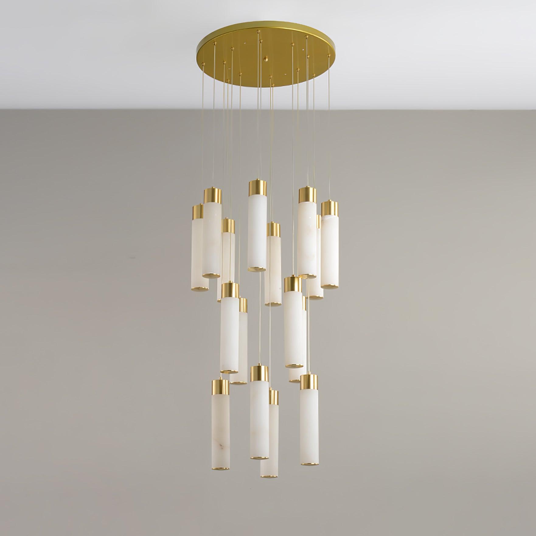 Aurelia  Alabaster Chandelier Staircase