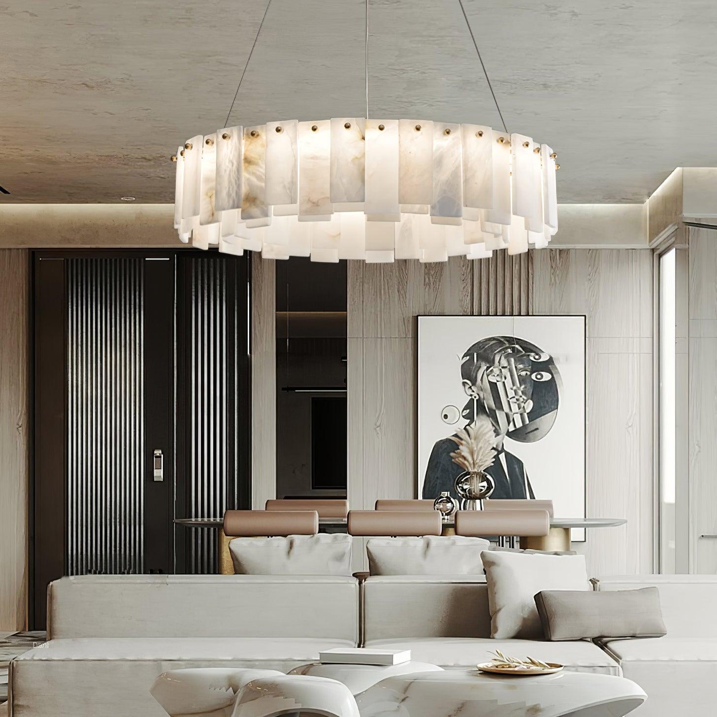 Vodore Alabaster Pendant Light Chandelier - Letslighting
