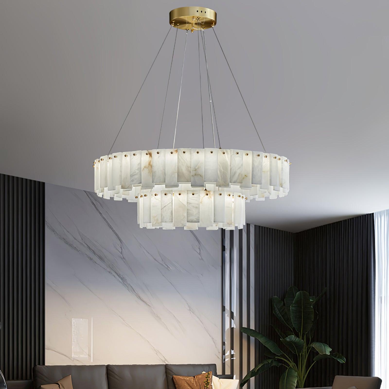 Vodore Alabaster Pendant Light Chandelier - Letslighting