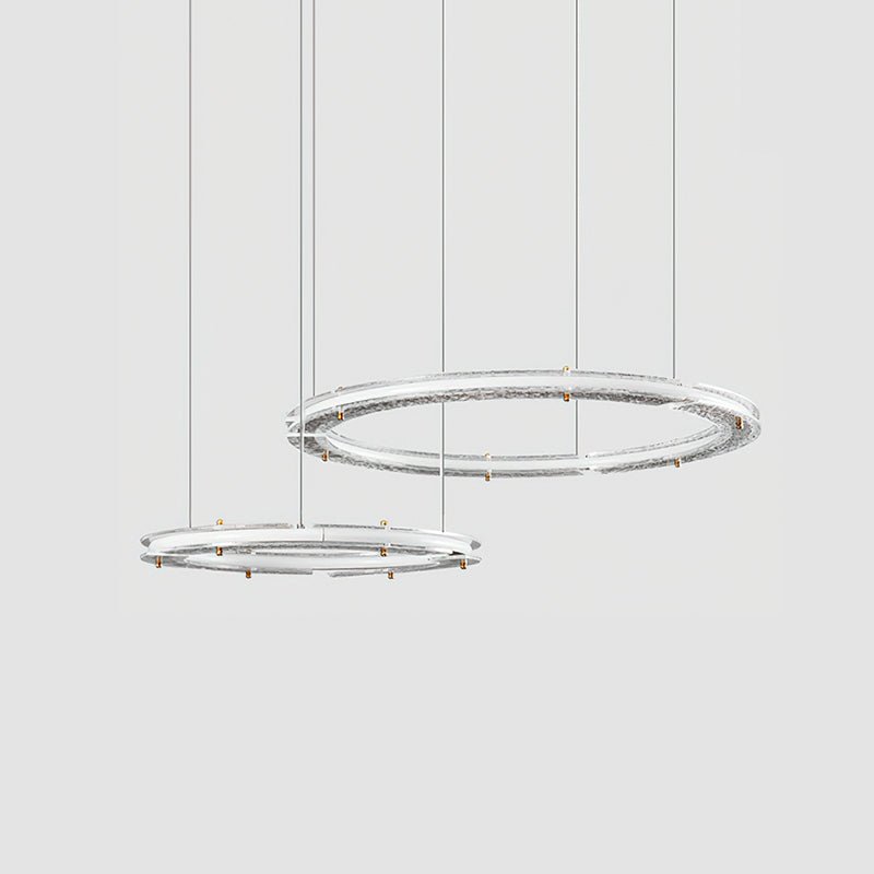 Lunara Dual-Ring Crystal Chandelier - Letslighting