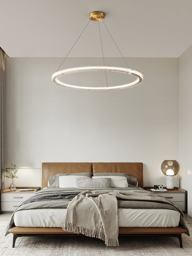 Lunara Dual-Ring Crystal Chandelier - Letslighting