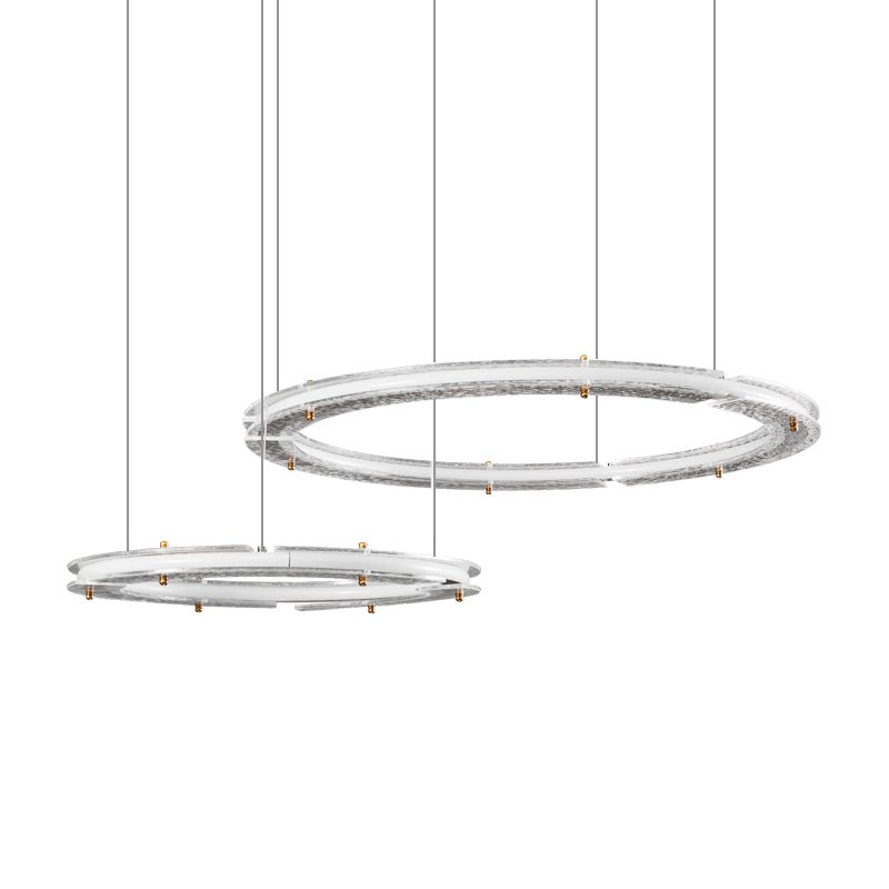 Lunara Dual-Ring Crystal Chandelier - Letslighting