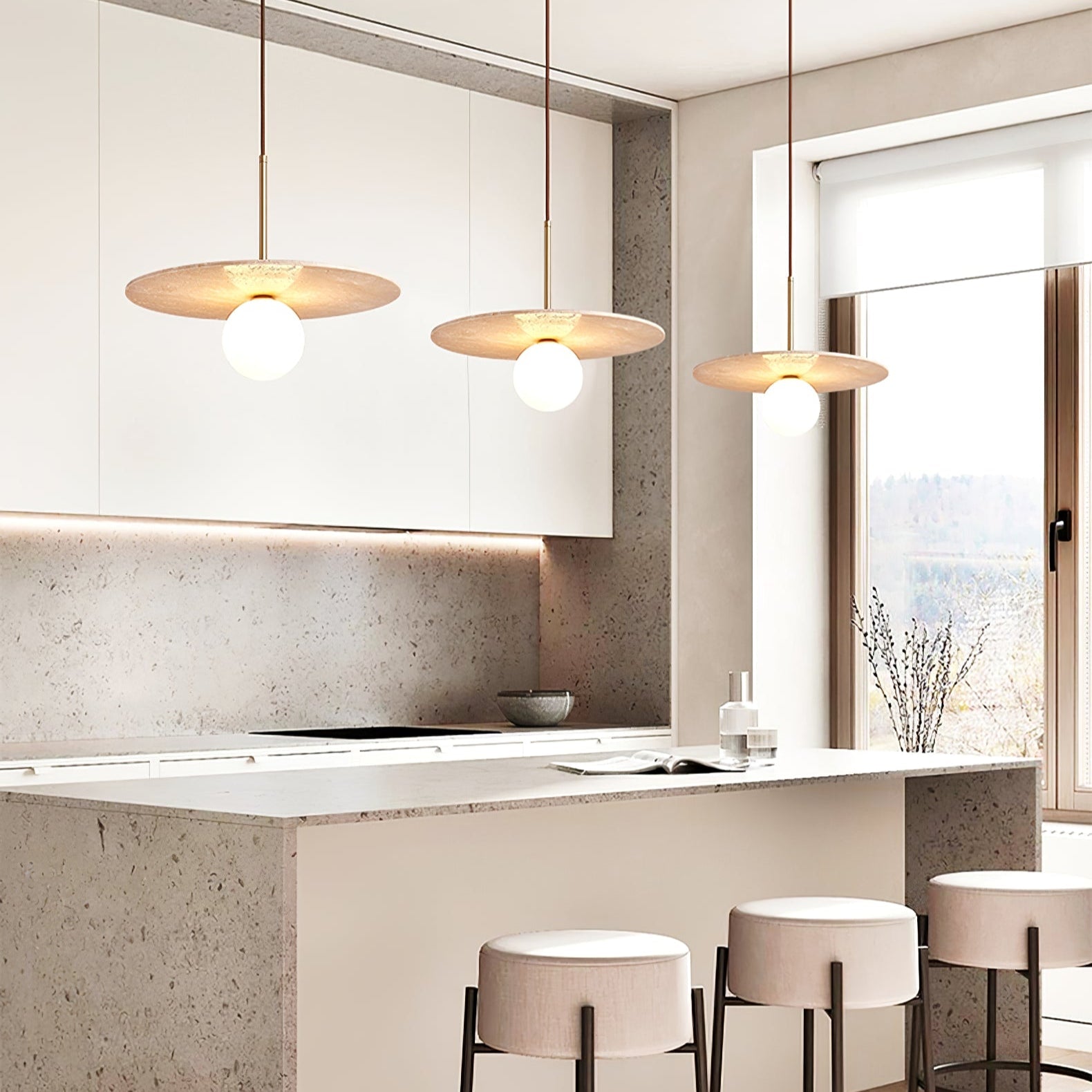 Vera Travertine Pendant Light