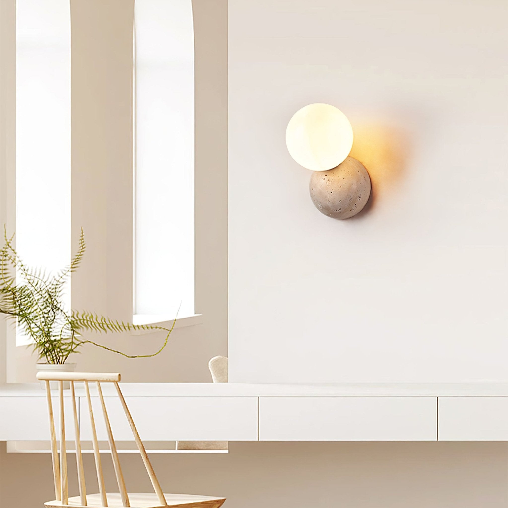 Cethair Travertine Wall Light - Letslighting