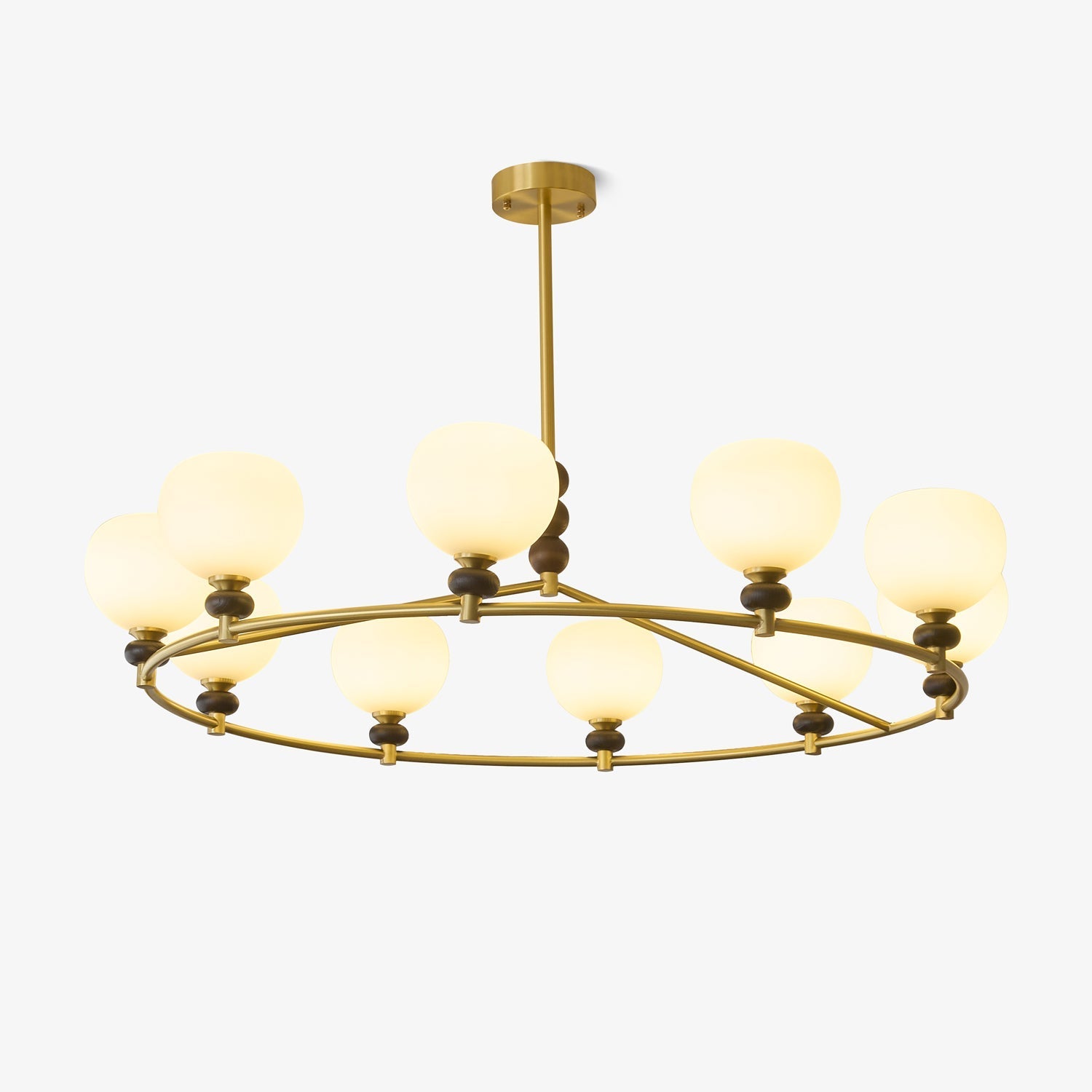 Nydoriel Premium Nordic Art Brass Wood Chandelier - Letslighting