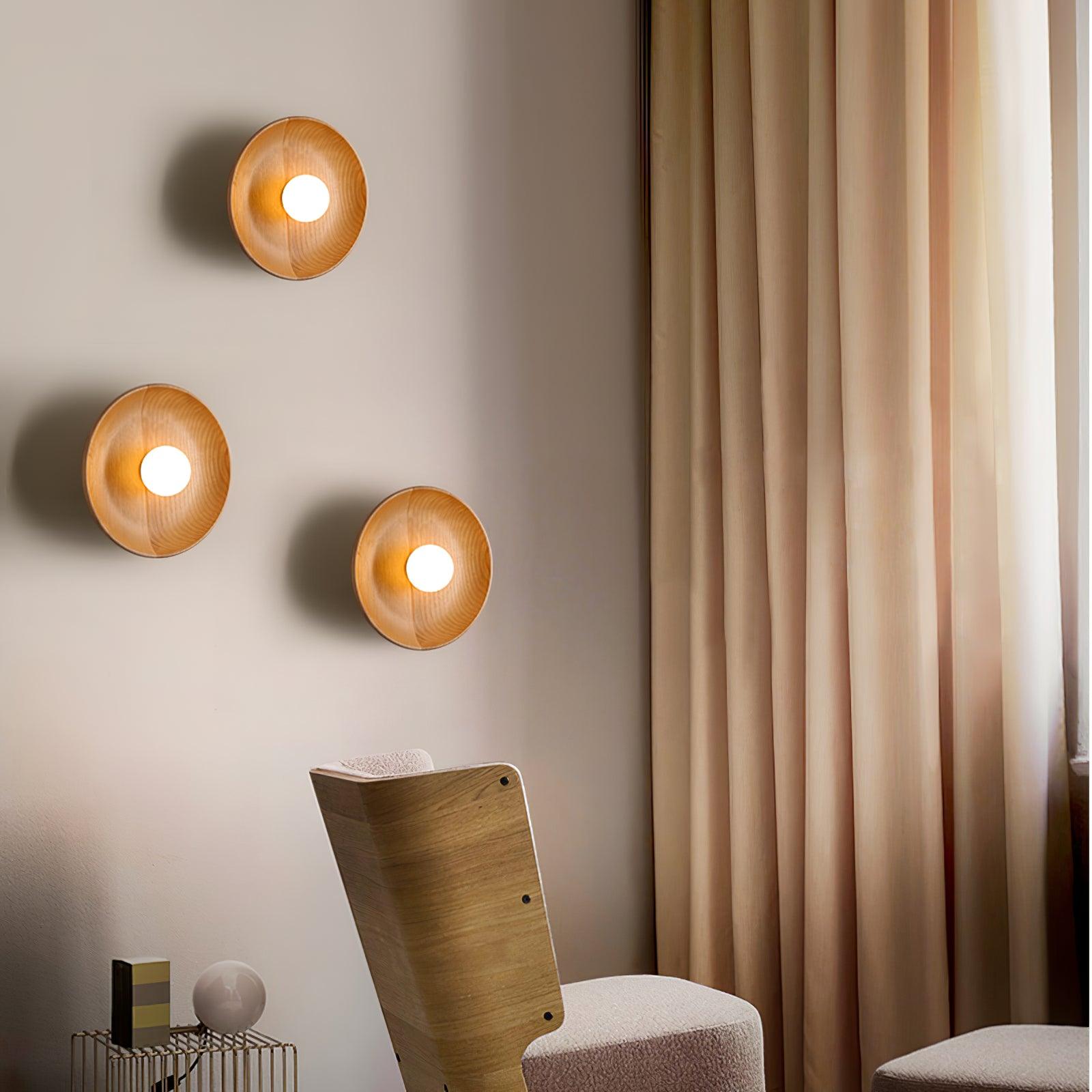 Cumirisra Modern Minimalist Glass Wood Wall Lamp - Letslighting