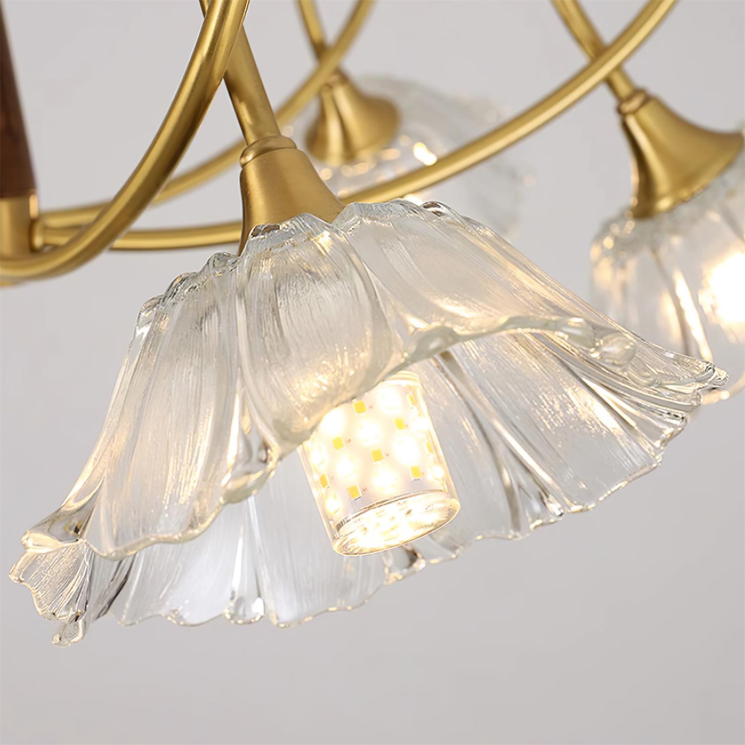 Aurora Glass Petal Chandelier - Letslighting