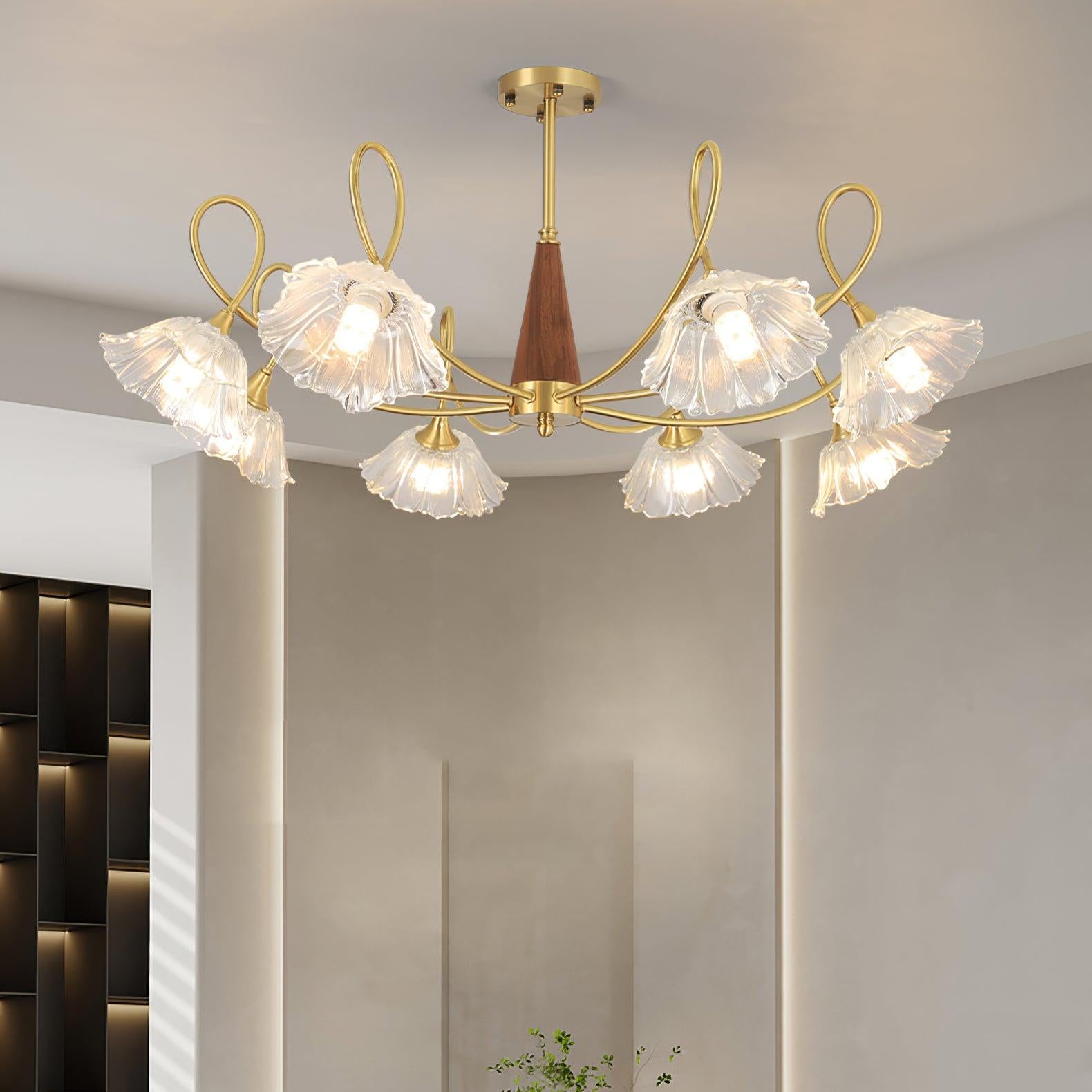 Aurora Glass Petal Chandelier - Letslighting