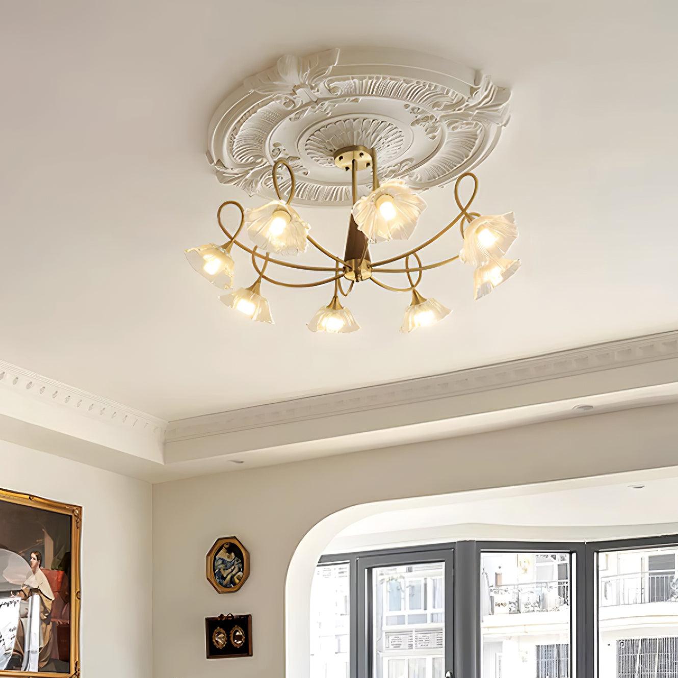 Aurora Glass Petal Chandelier - Letslighting