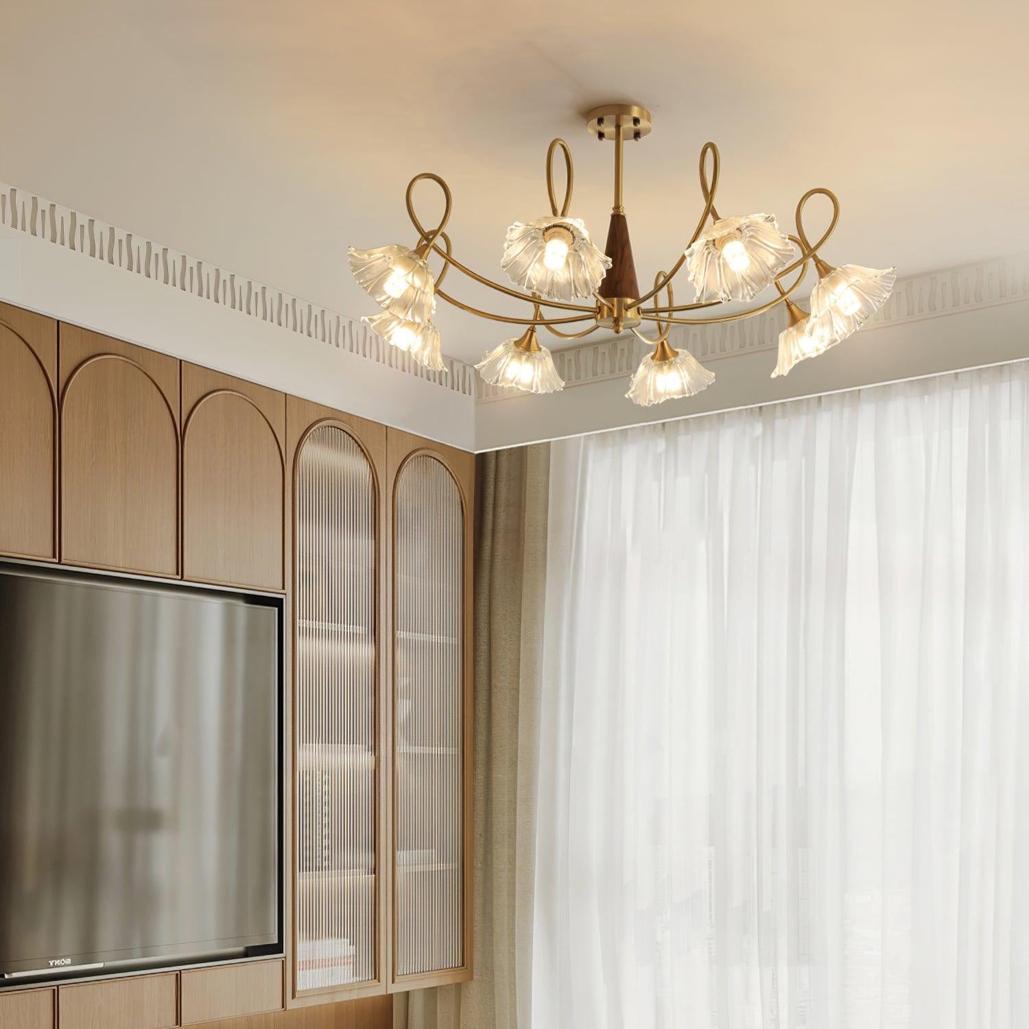 Aurora Glass Petal Chandelier - Letslighting