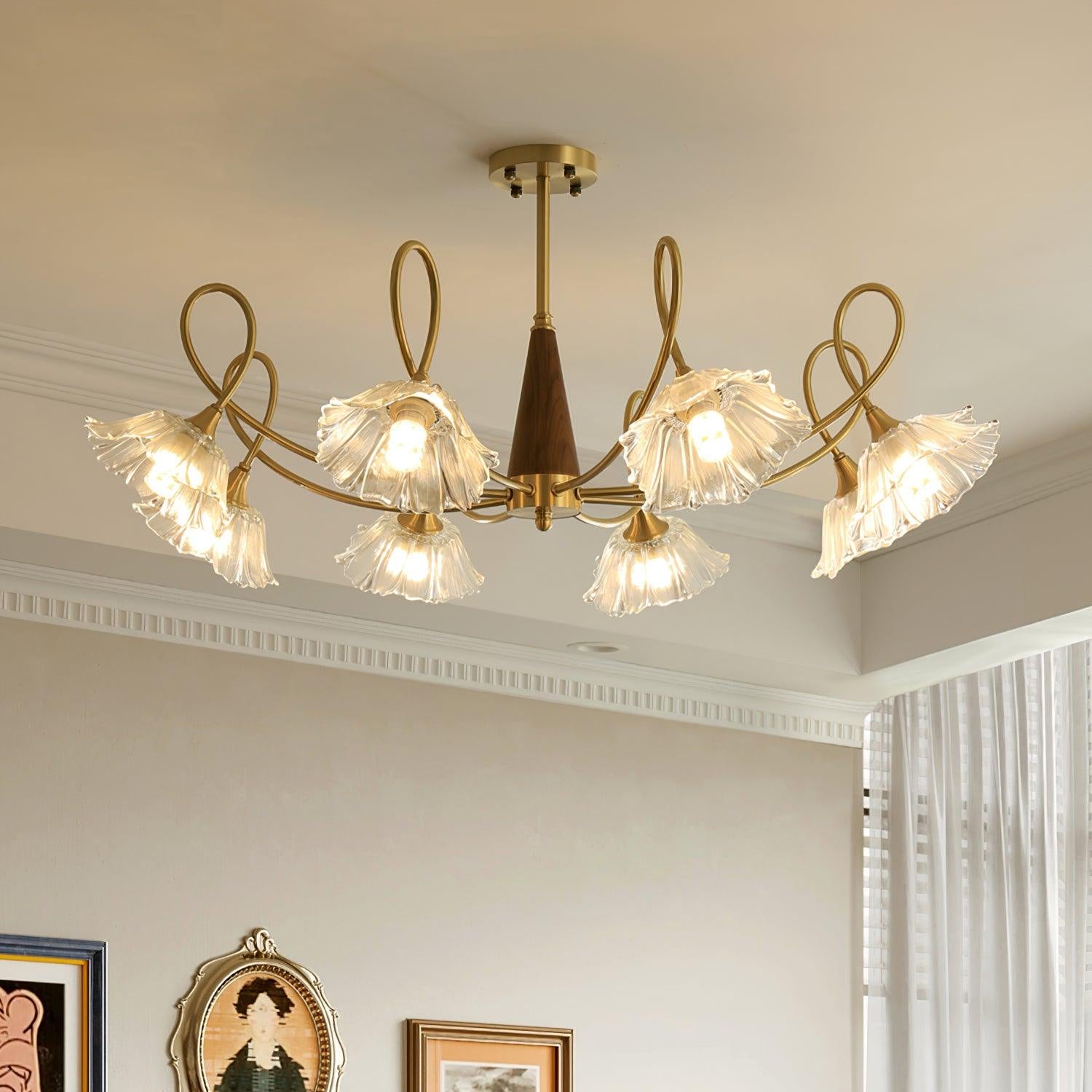 Aurora Glass Petal Chandelier - Letslighting