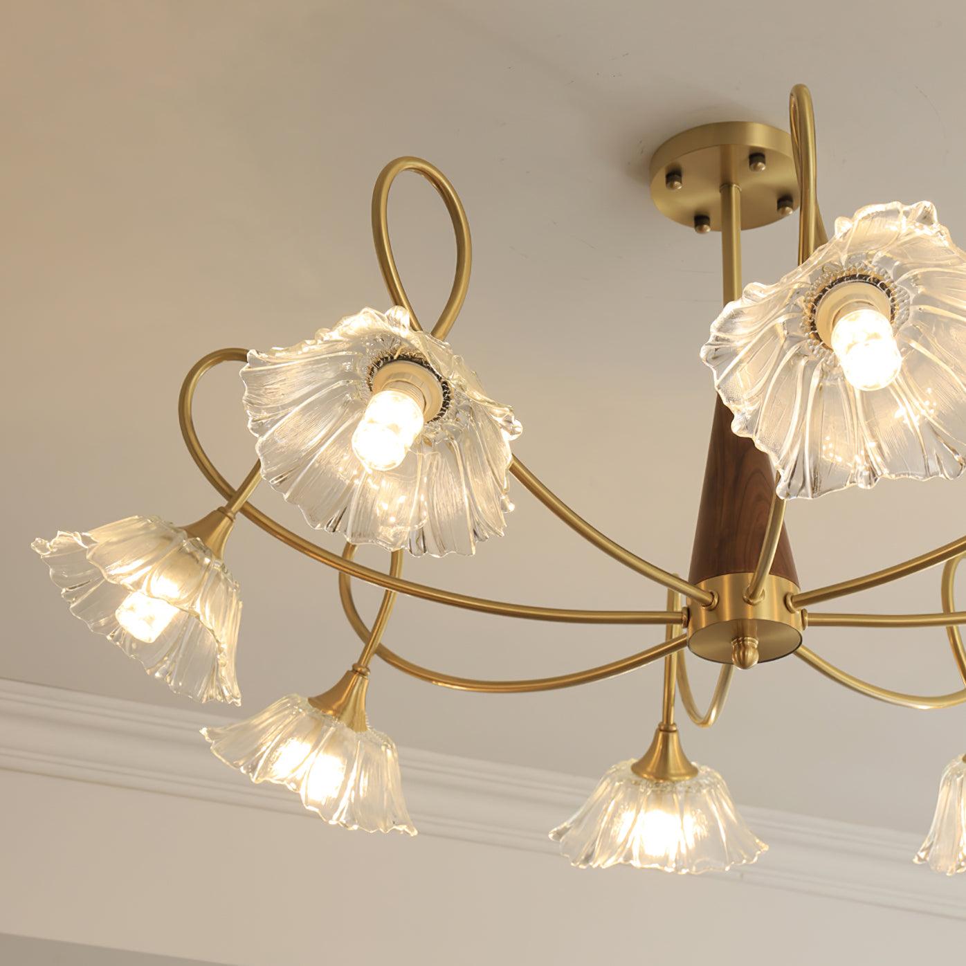 Aurora Glass Petal Chandelier - Letslighting