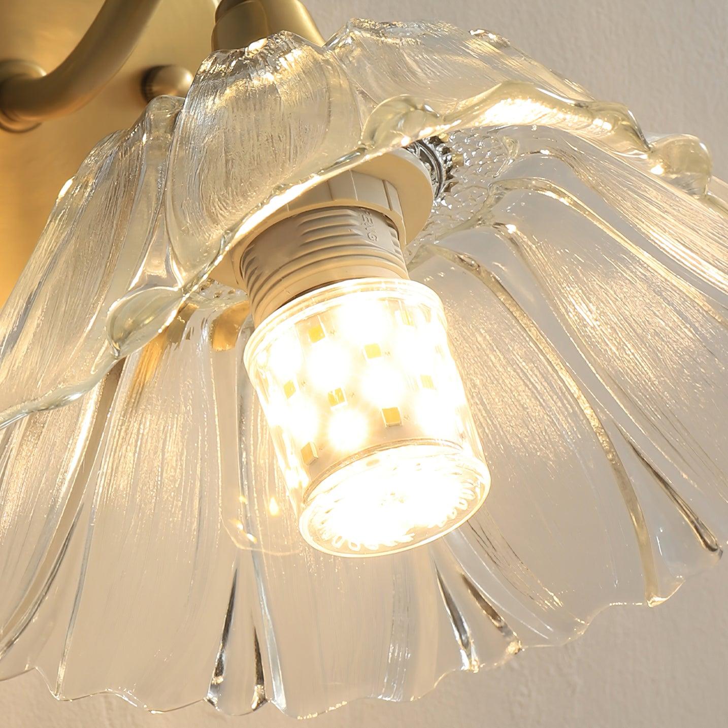 Aurora Glass Petal Plug In /Hardwire Wall Lmap - Letslighting