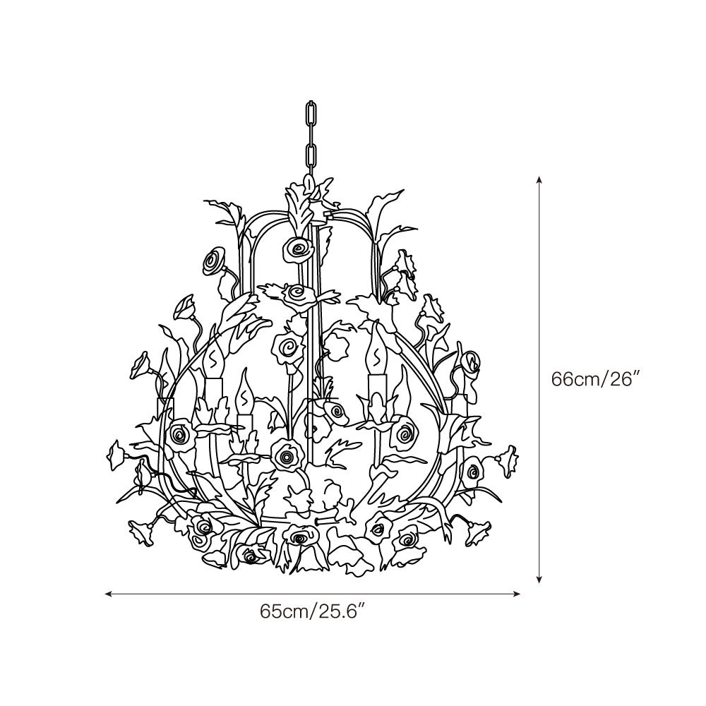 Ember Postmodern Luxury Rose Flower Ceramic Chandelier - Letslighting