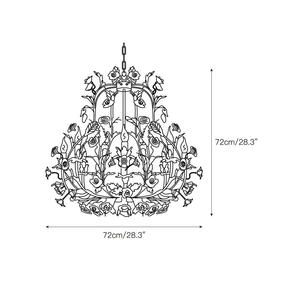 Ember Postmodern Luxury Rose Flower Ceramic Chandelier - Letslighting