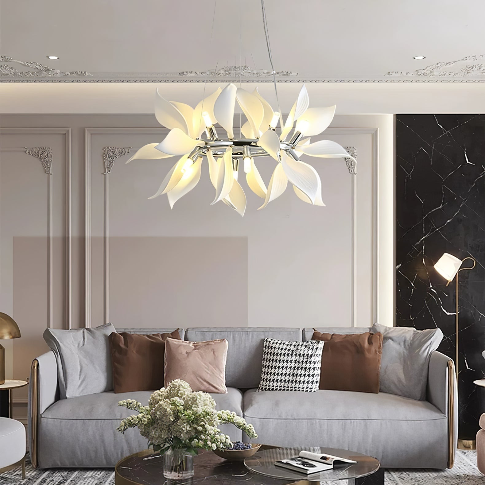 Lustra Pendant Lamp Ceramic Petals Blooming - Letslighting