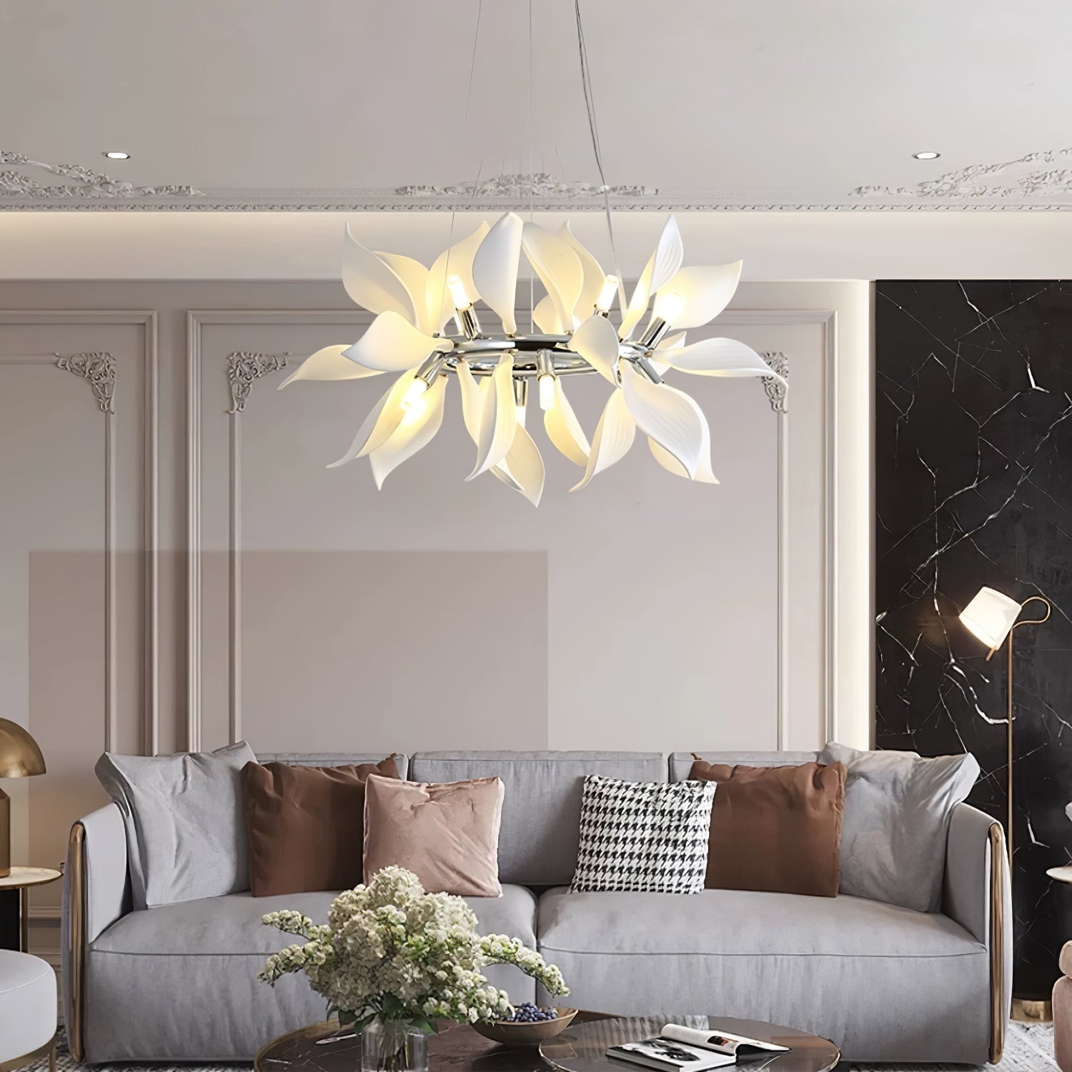 Lustra Pendant Lamp Ceramic Petals Blooming - Letslighting