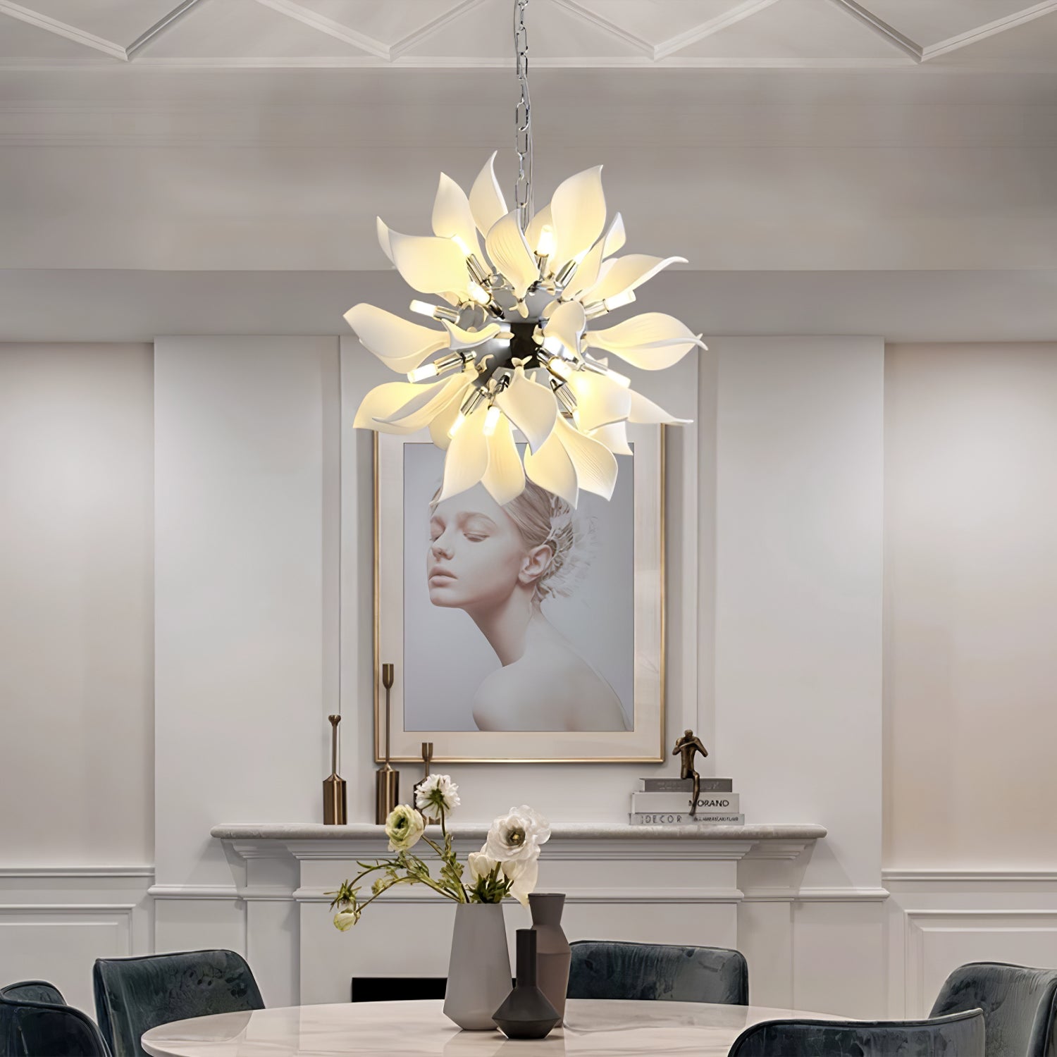 Lustra Pendant Lamp Ceramic Petals Blooming - Letslighting