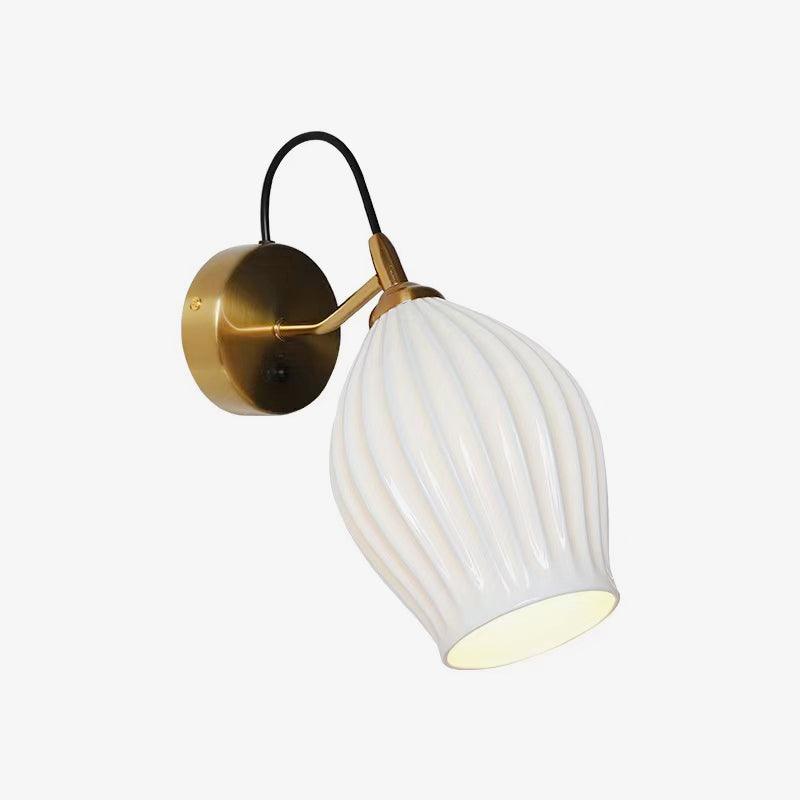Zotalisra Modern Minimalist Ribbed Ceramic Wall light - Letslighting