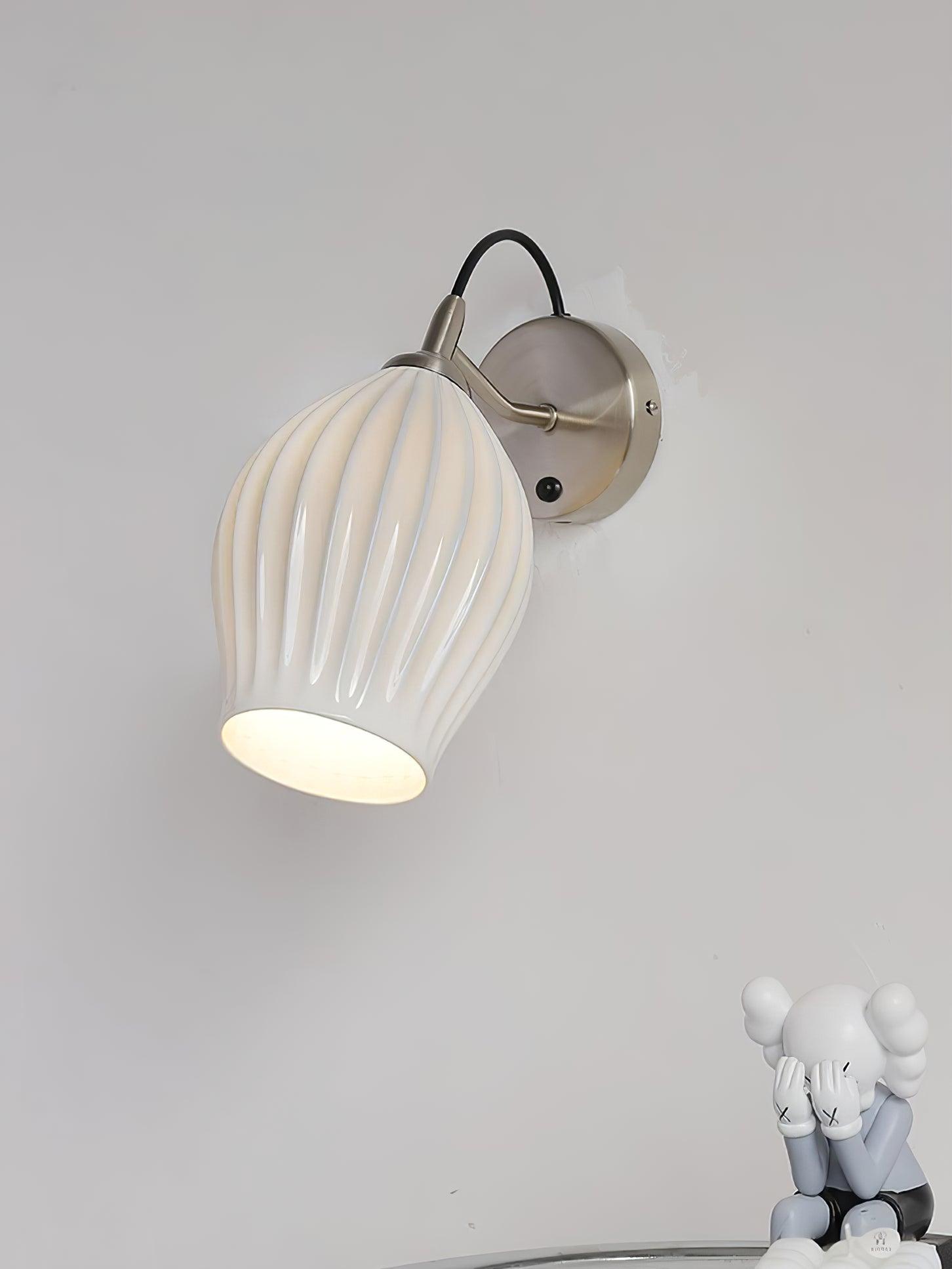 Zotalisra Modern Minimalist Ribbed Ceramic Wall light - Letslighting