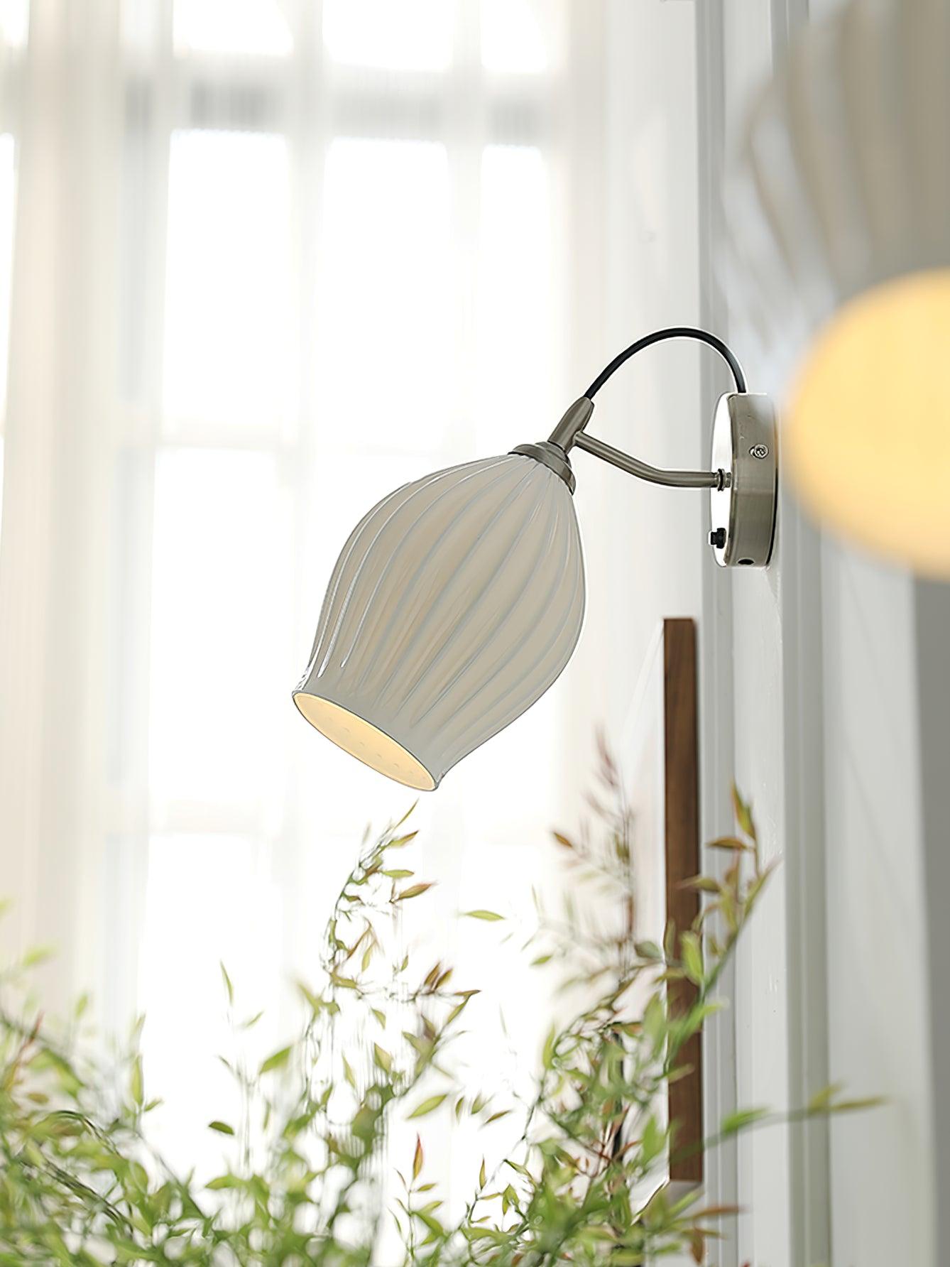 Zotalisra Modern Minimalist Ribbed Ceramic Wall light - Letslighting