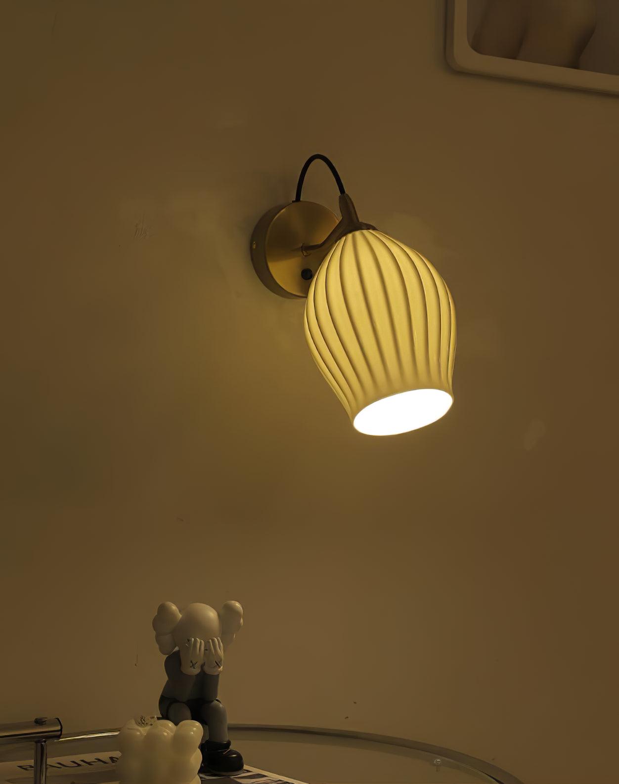 Zotalisra Modern Minimalist Ribbed Ceramic Wall light - Letslighting