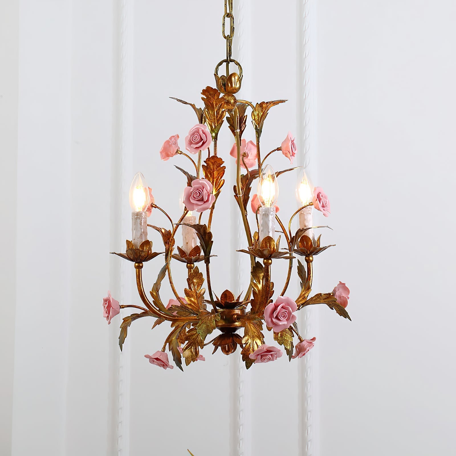 Ember Postmodern Luxury Rose Flower Ceramic Chandelier - Letslighting