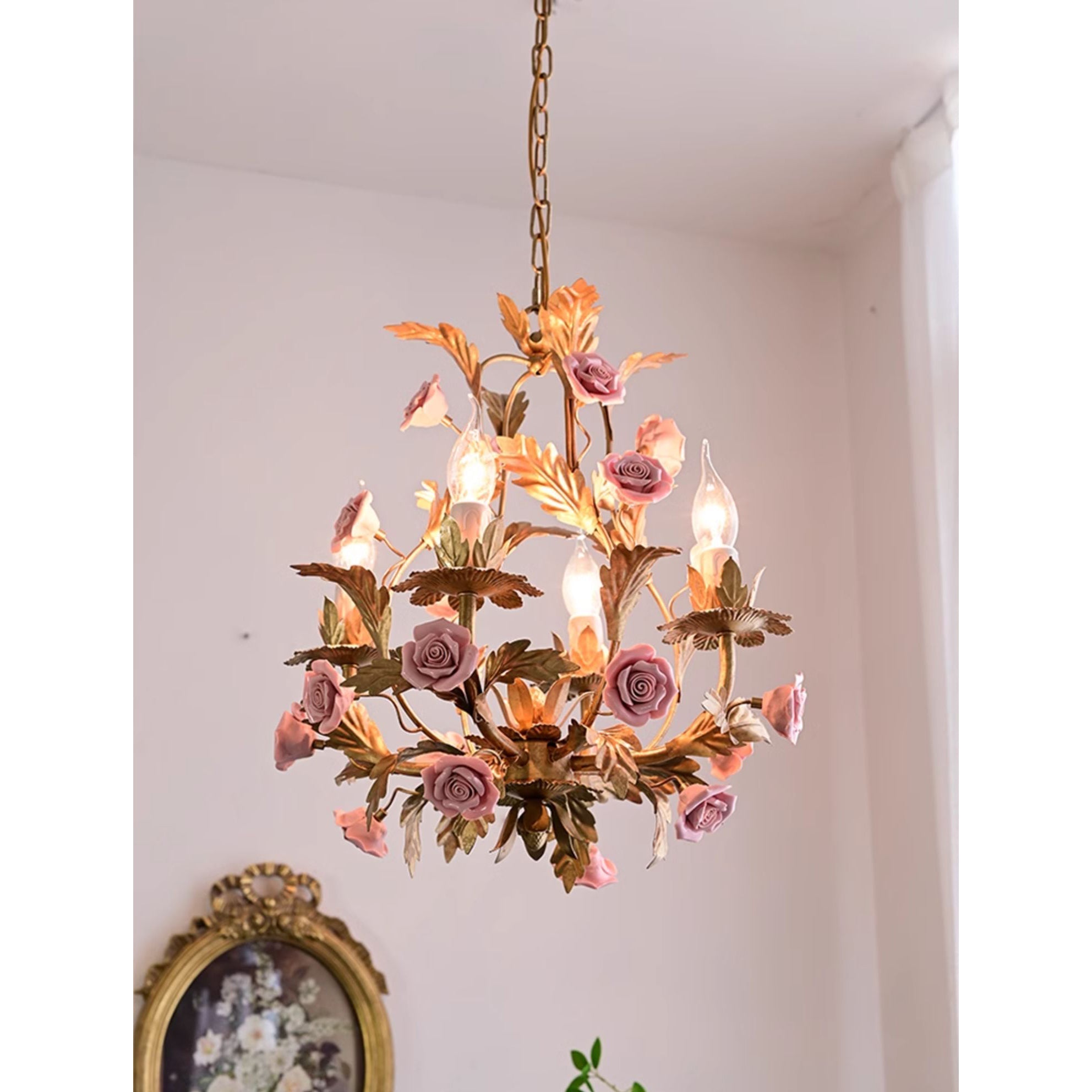 Ember Postmodern Luxury Rose Flower Ceramic Chandelier - Letslighting