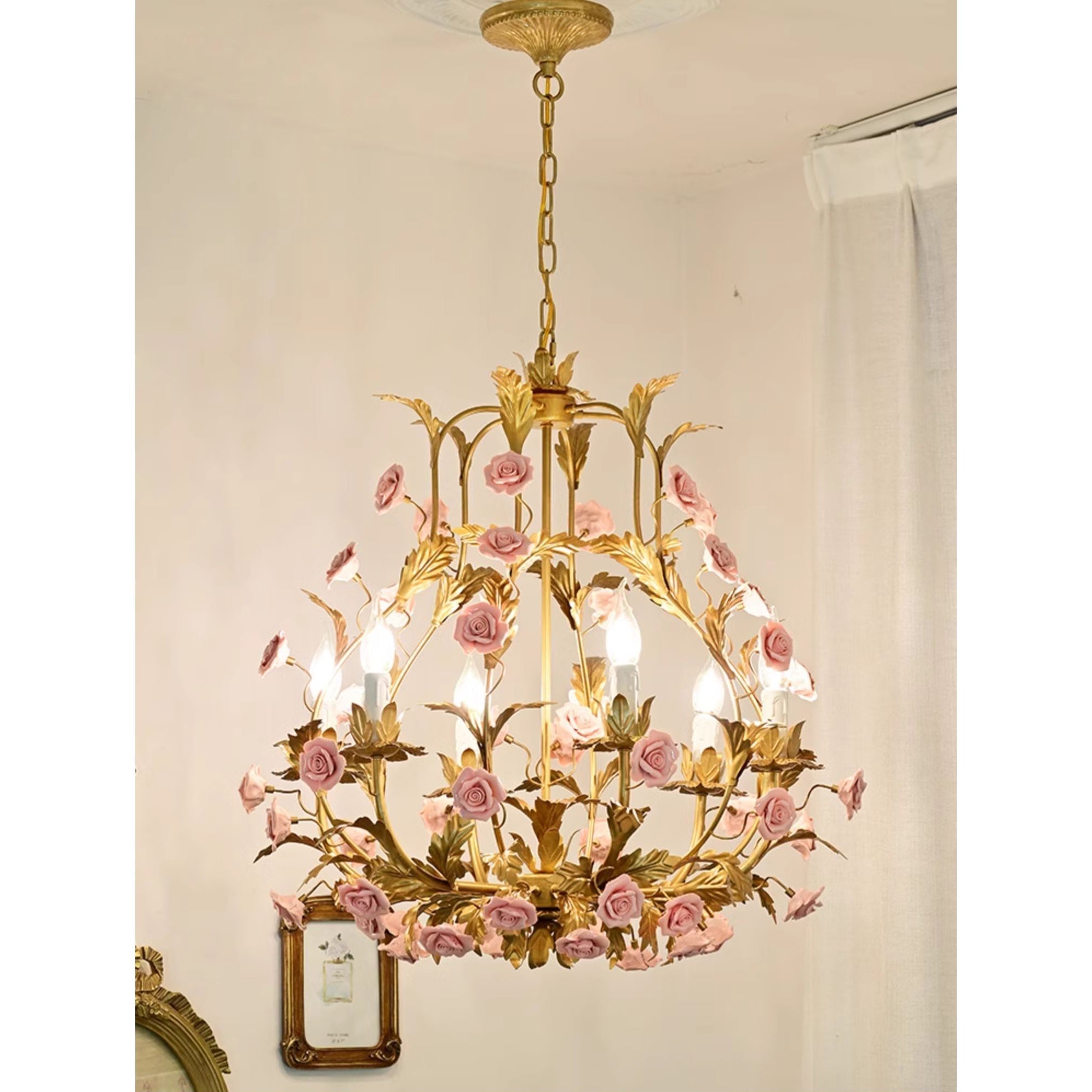 Ember Postmodern Luxury Rose Flower Ceramic Chandelier - Letslighting