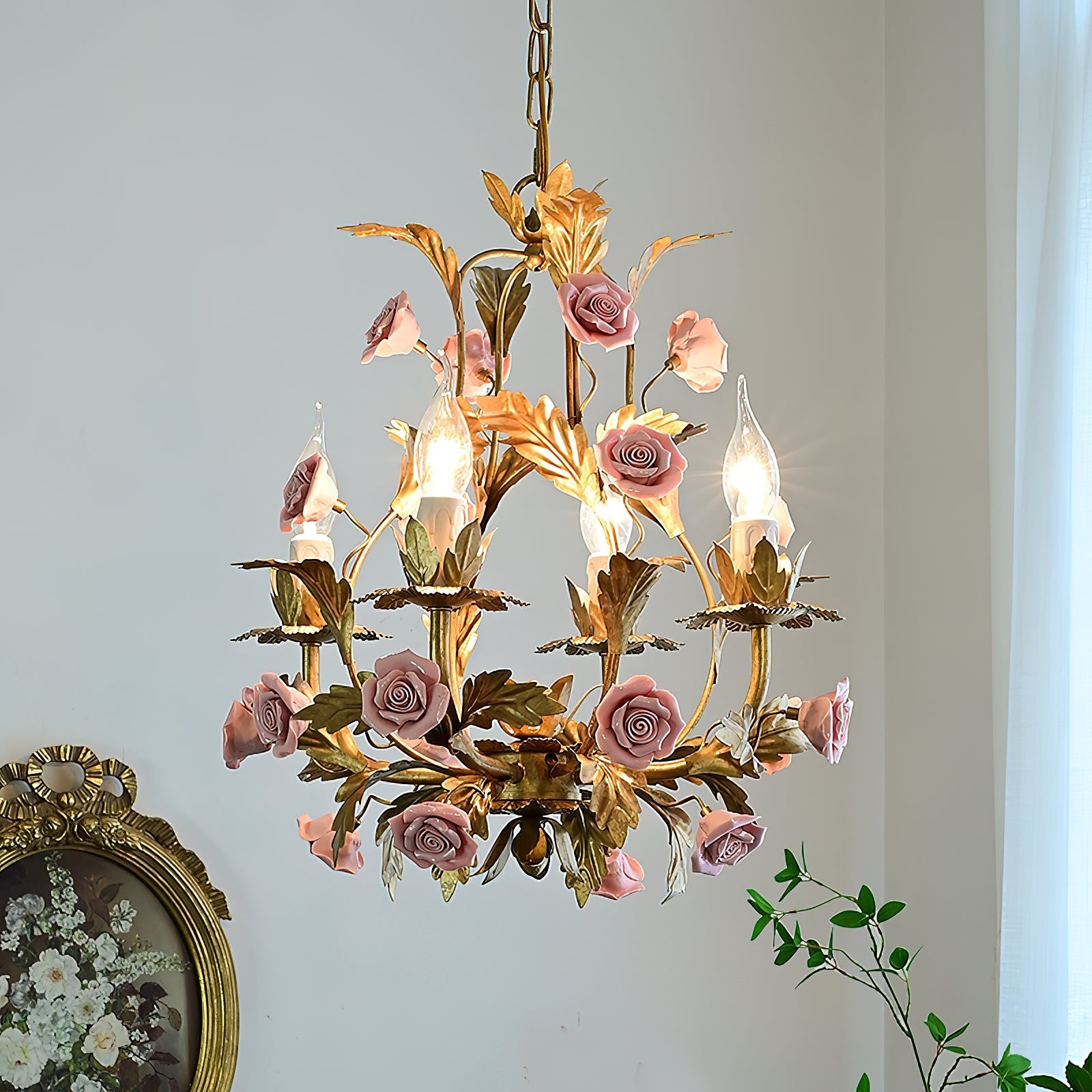 Ember Postmodern Luxury Rose Flower Ceramic Chandelier - Letslighting