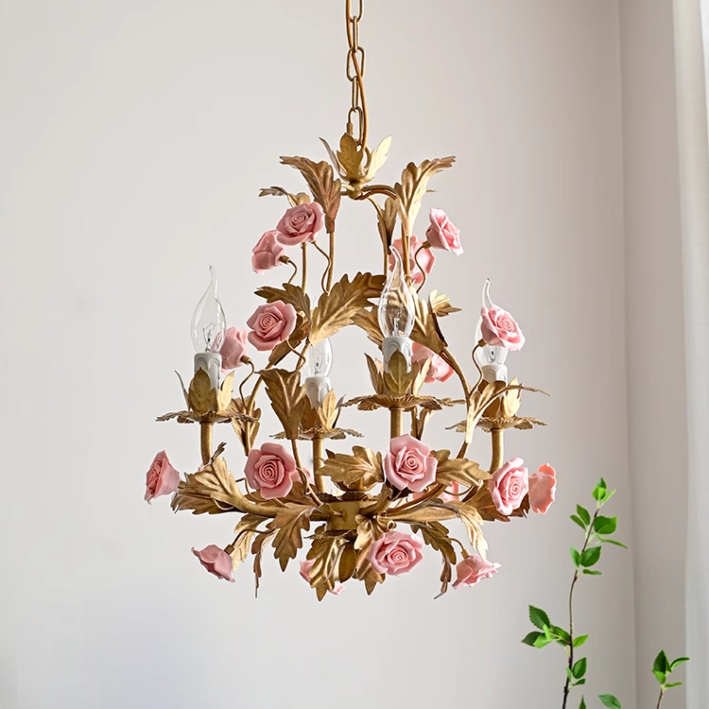 Ember Postmodern Luxury Rose Flower Ceramic Chandelier - Letslighting
