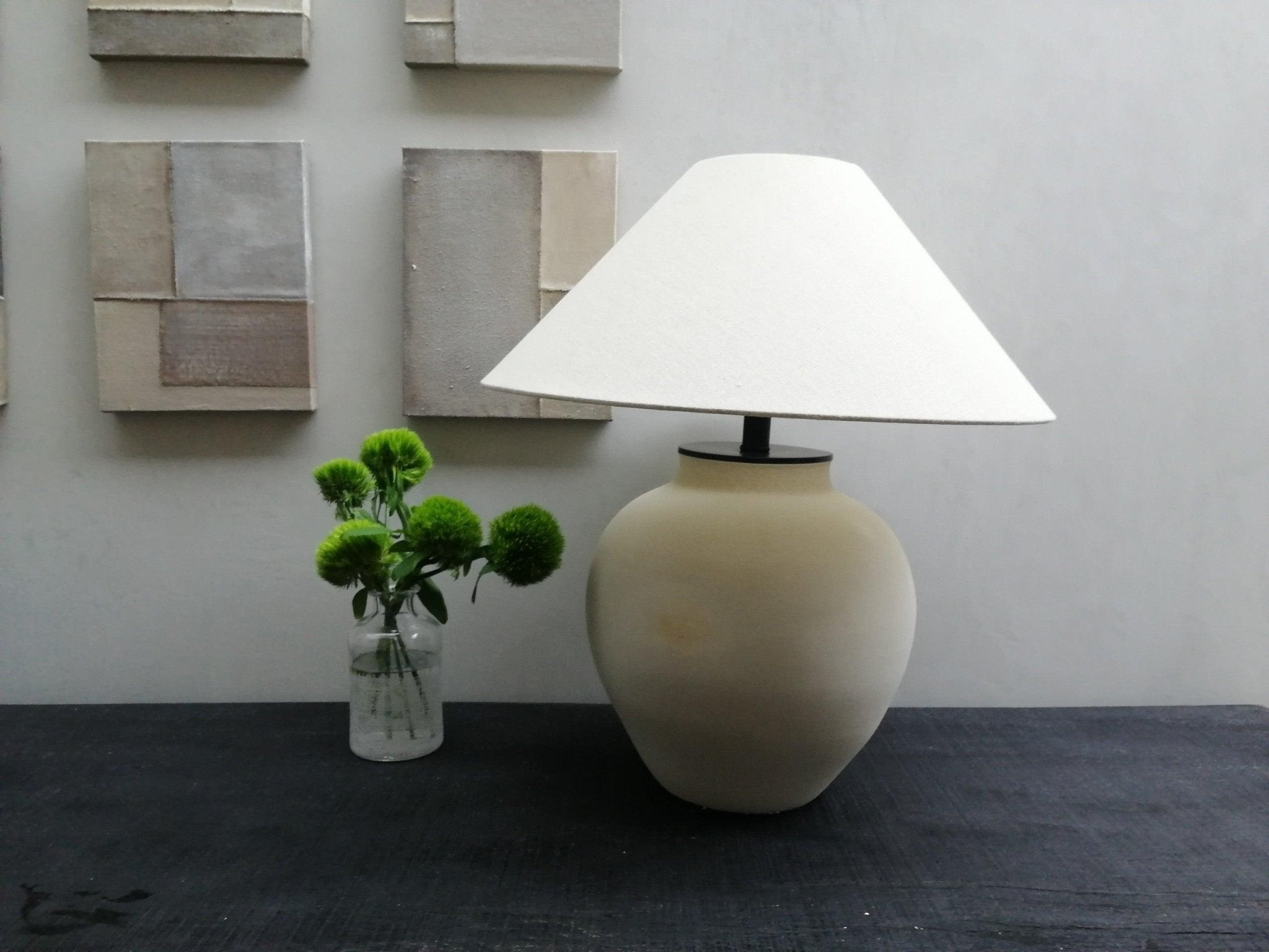 Lumian Fabric Ceramic Rustic Table Lamp - Letslighting