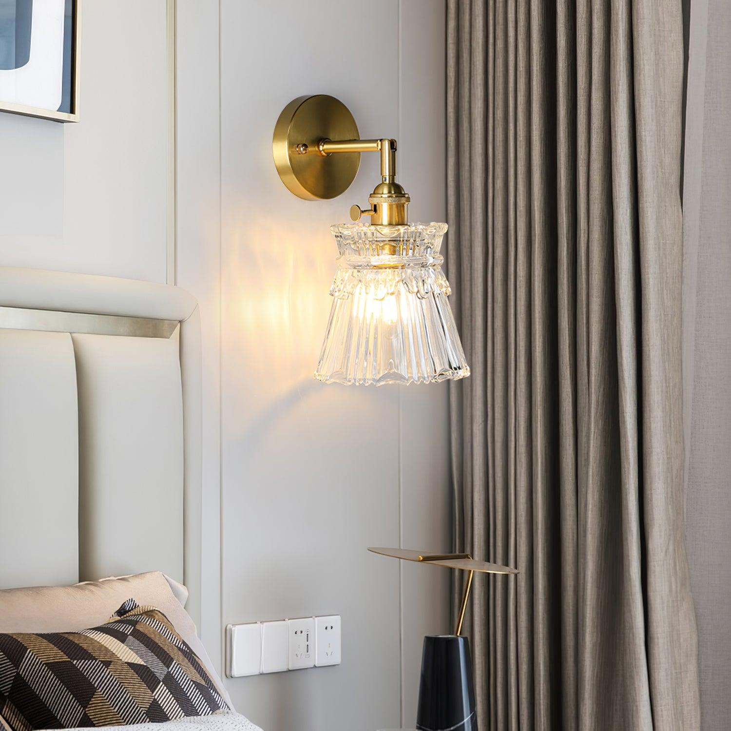 Lustra Wall Lamp Flared Crystal Classic - Letslighting