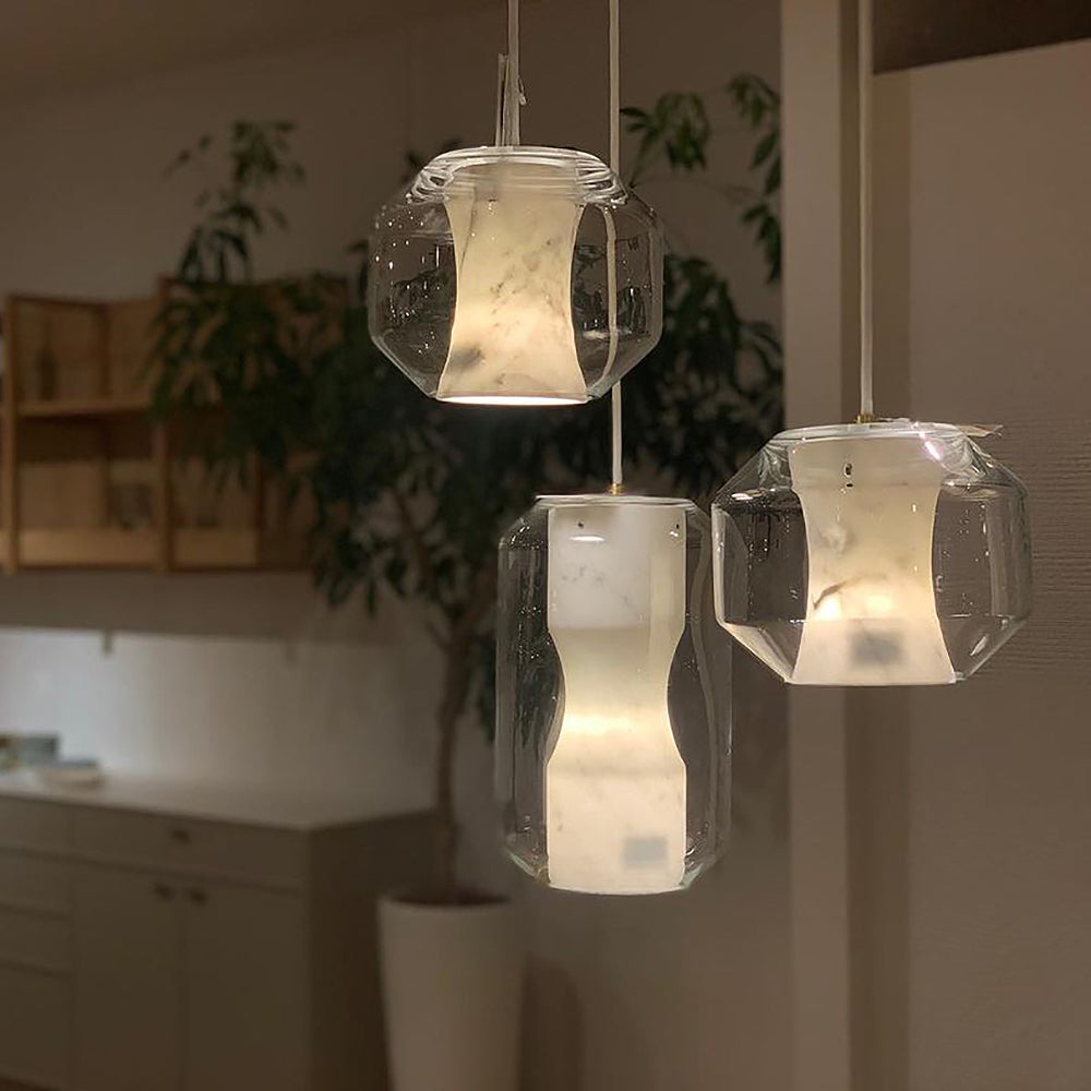 Allirila Modern Minimalist Alabaster Glass Pendant Lamp - Letslighting